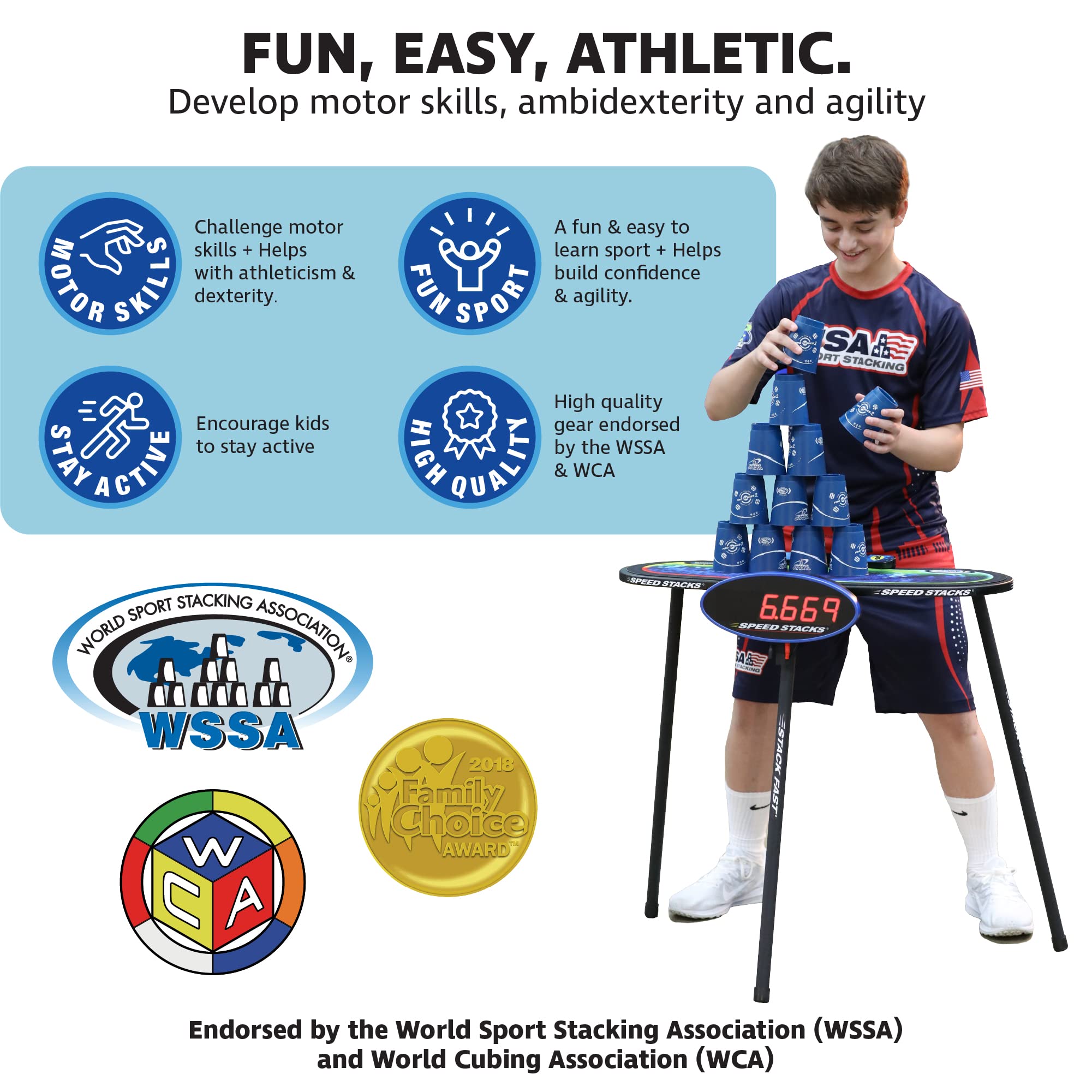 Speed Stacks G5 Stackmat Timer and Mat - Precision to 0.001 Seconds with Batteries Included | Official Equipment for Sport Stacking & Speed Cubing Competitions | Perfect for Tournaments, Practice, and Family Game Nights