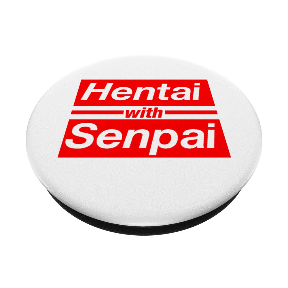 Cute Anime Manga Hentai Senpai Japanese Parody PopSockets PopGrip - Swappable Phone Grip for iPhone, Samsung & Tablets - Perfect for Anime Fans, Cosplay & Otaku Culture