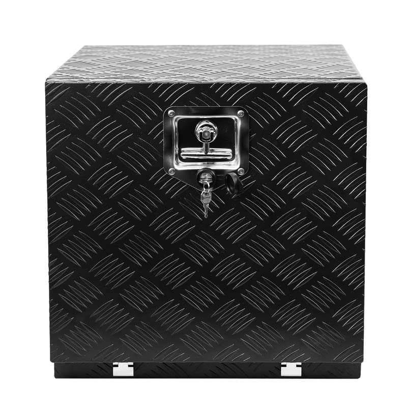 GARVEE 18 Inch Aluminum Diamond Plate Pickup Truck Tool Box - Heavy Duty & Weatherproof Storage for Tools, Equipment & Work Gear - Perfect for Construction, Farming & Off-Road Adventures