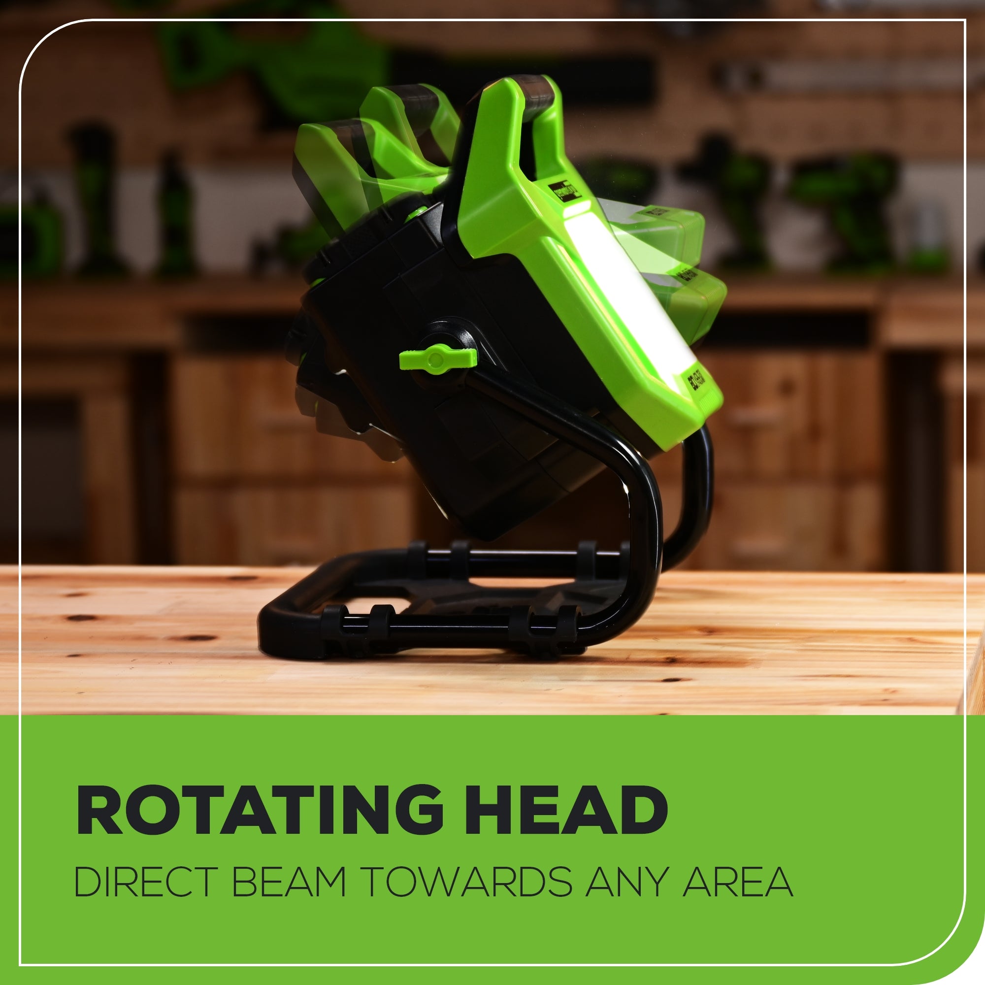80V AC/DC 2500 Lumen LED Work Light - Heavy Duty Portable Job Site Lighting for Construction, Automotive Repair, and Outdoor Projects (Tool Only)
