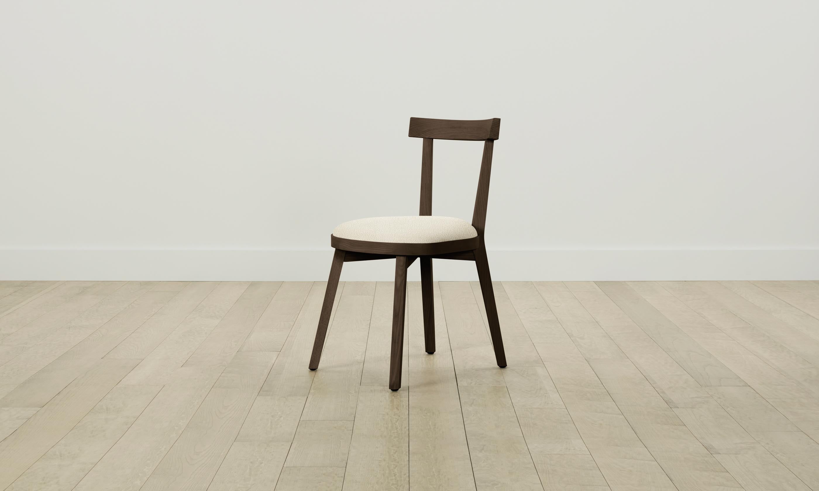 Allen Dining Chair - Italian Bouclé White Upholstered Modern Accent Chair for Kitchen, Dining Room & Office | Comfortable & Stylish Seating Solution