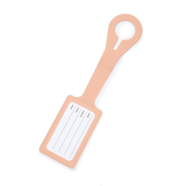 Tosca TCA065 B Peach Silicone Luggage Tag - Durable Travel ID Tag for Suitcases, Bags & Backpacks - Perfect for Airports, Business Trips & Vacation Travel Accessories