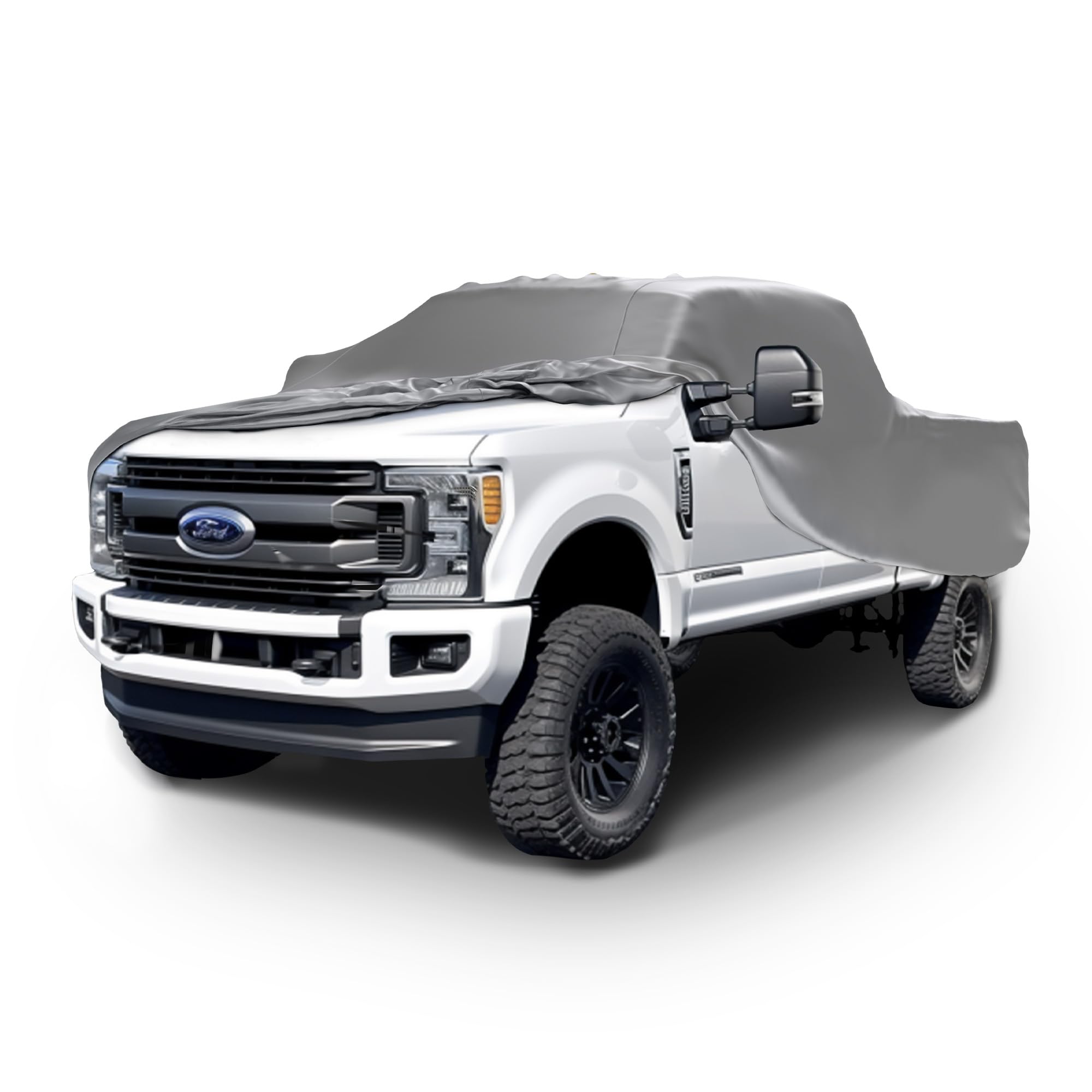 Weatherproof Truck Cover for Ford F-250 CrewCab (1999-2019) - Heavy Duty Waterproof Car Cover with Anti-Theft Cable & Warranty - Perfect for Outdoor Parking, Snow, Rain & UV Protection