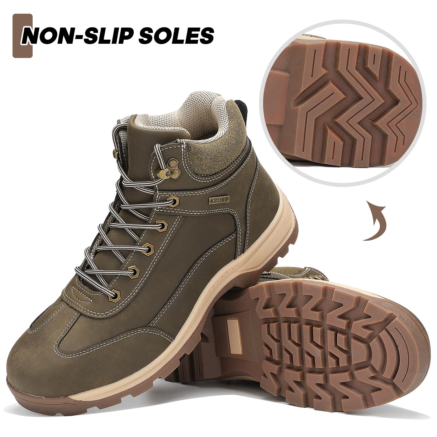 **Men's Waterproof Hiking Boots - Lightweight Outdoor Trekking Shoes for Backpacking & Mountaineering - Perfect for Trail Adventures & Camping**