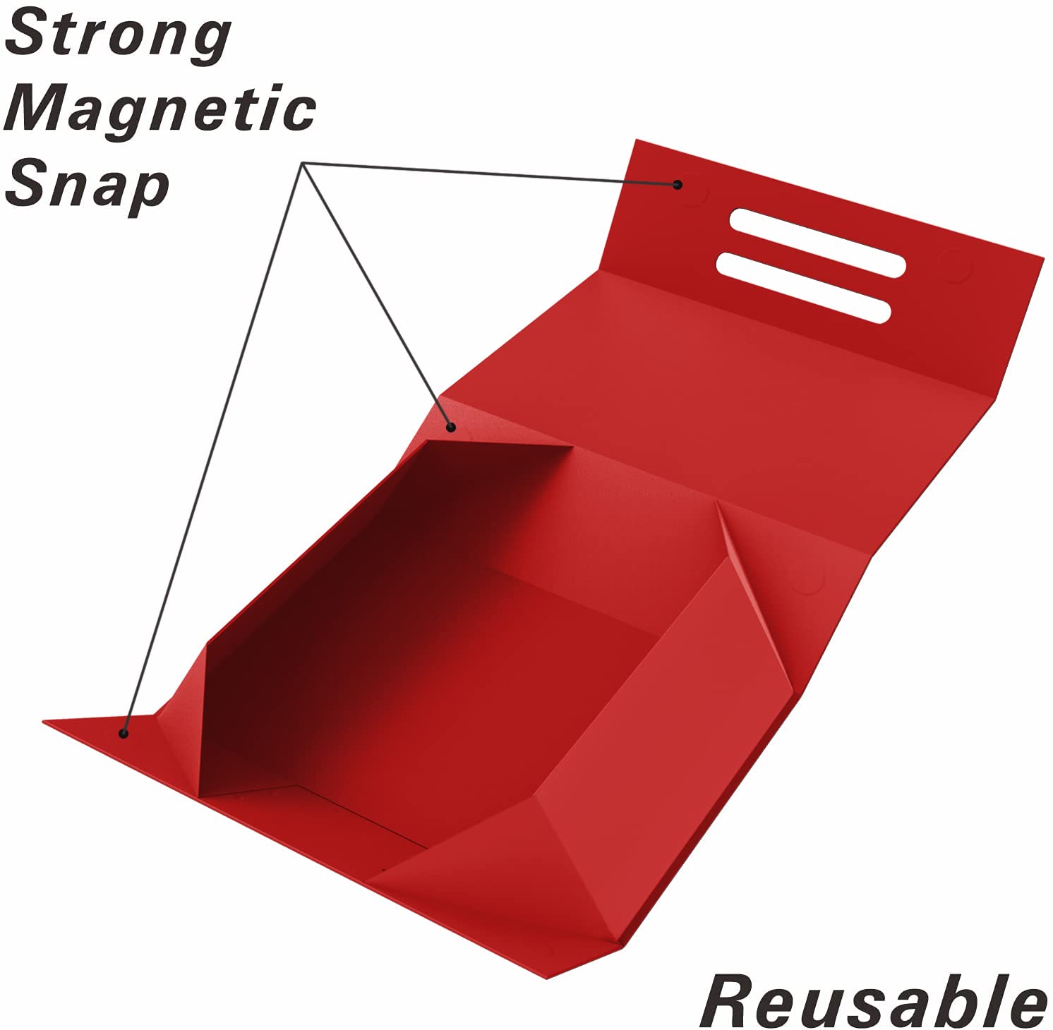 Premium Magnetic Closure Gift Boxes - Foldable & Reusable Storage for Jewelry, Cosmetics & Small Gifts | Elegant Present Packaging for Birthdays, Christmas, Weddings & Special Occasions (Red, 12x9x4.5 Inches) | Perfect for Holiday Gifting, Party Favors & Keepsake Organization