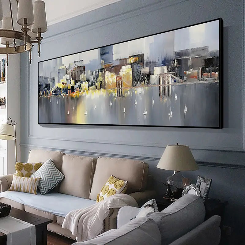 Urban Landscape Painting #UL 008 - Modern Wall Art for Home & Office Decor - Perfect for Living Room, Bedroom or Workspace