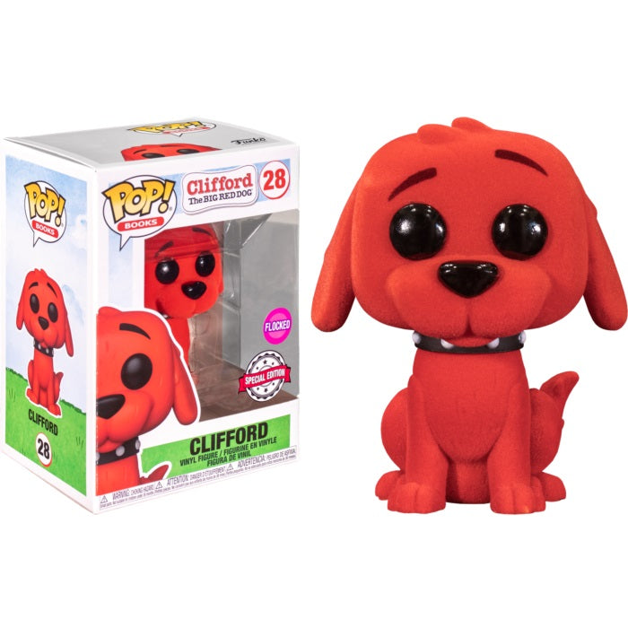 Funko Pop! Vinyl Figure - Clifford The Big Red Dog (Flocked) [28] - Collectible Book Character Toy for Kids & Adults - Perfect for Bookshelves, Office Decor, and Gift Giving