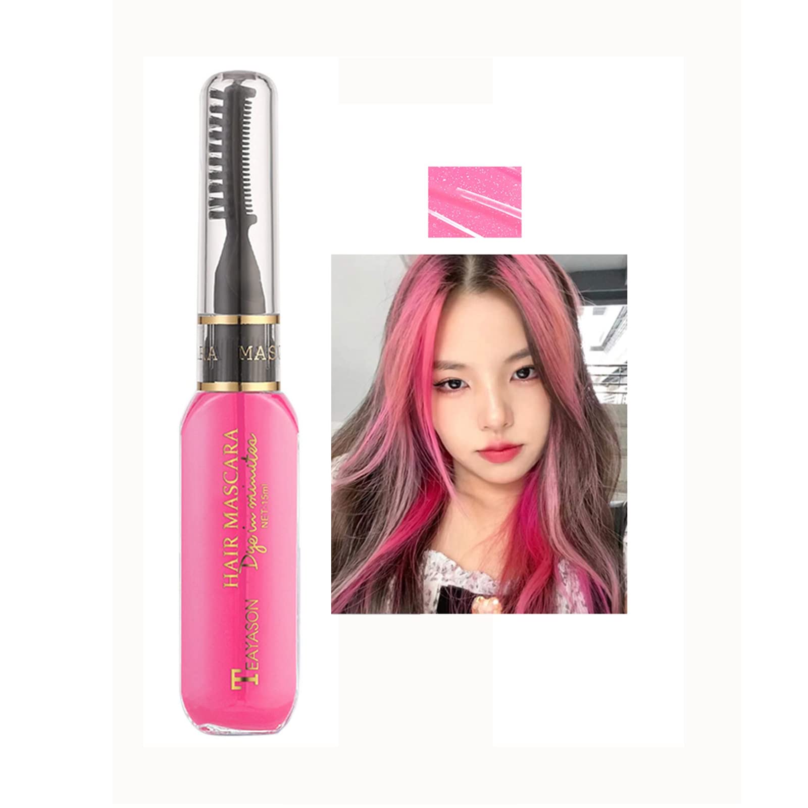 Washable Temporary Hair Dye for Dark & Light Hair - Non-Permanent Hair Chalk Comb with Instant Color Highlights for Women & Girls - Perfect for Parties, Halloween, Cosplay & Festivals