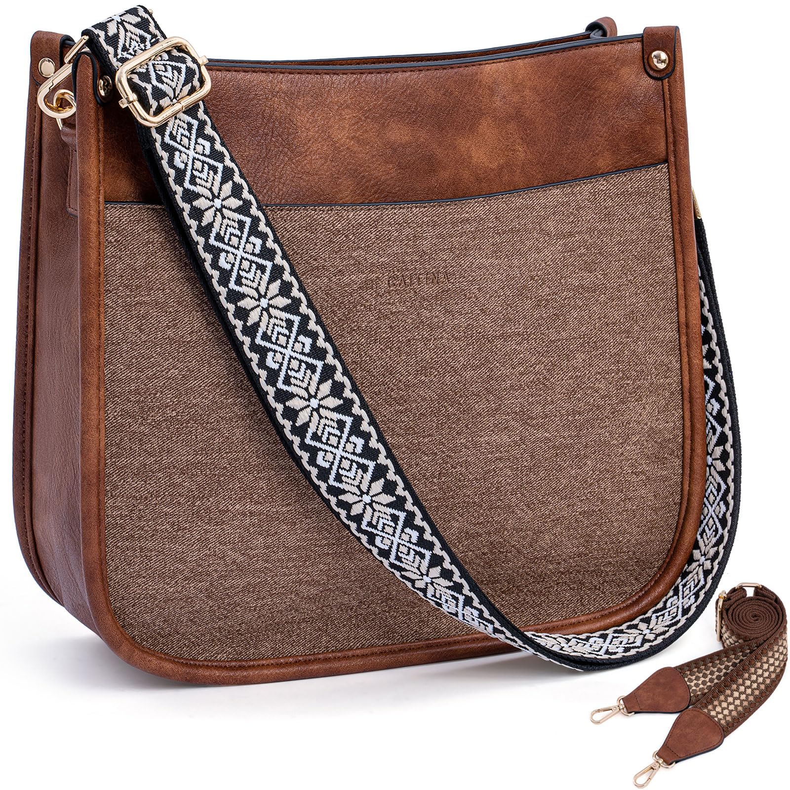 Vegan Leather Crossbody Bag for Women - Adjustable Strap Hobo Shoulder Purse | Trendy & Stylish Handbag for Work, Travel & Everyday Use