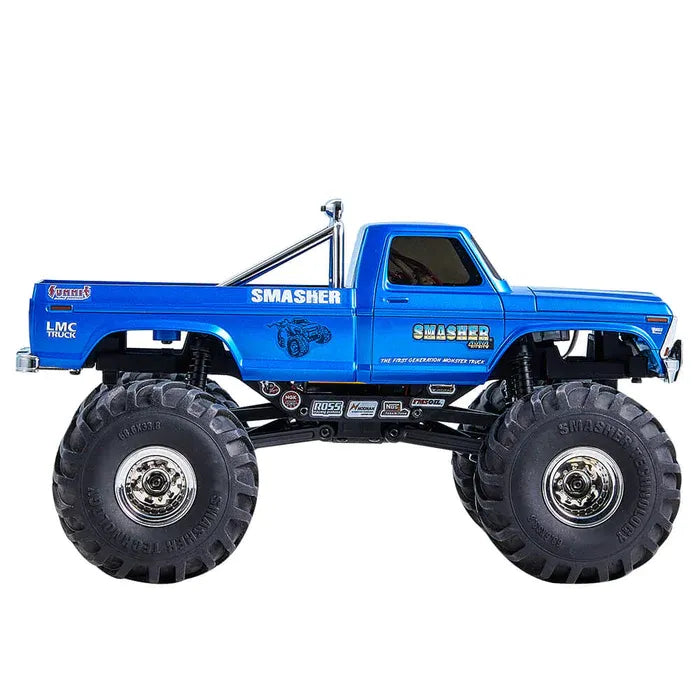 FMS FCX24 Max Smasher 1:24 Scale 4WD RC Monster Truck RTR with 2.4GHz Remote Control & Oversize Tires (V2) - Perfect for Off-Road Racing, Backyard Bashing and Indoor Crawling Adventures