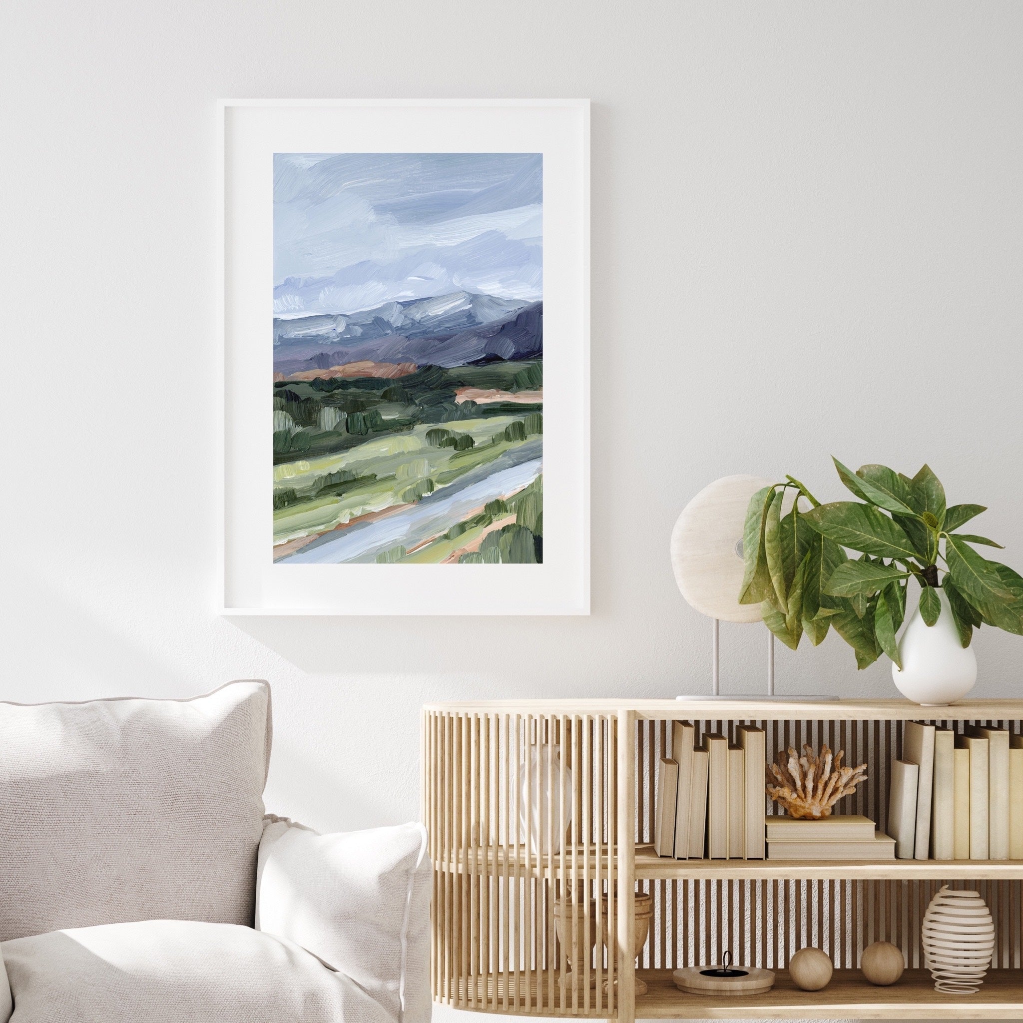 On This Side Art Print - Modern Wall Decor for Living Room, Bedroom & Office - Perfect for Home & Office Decor