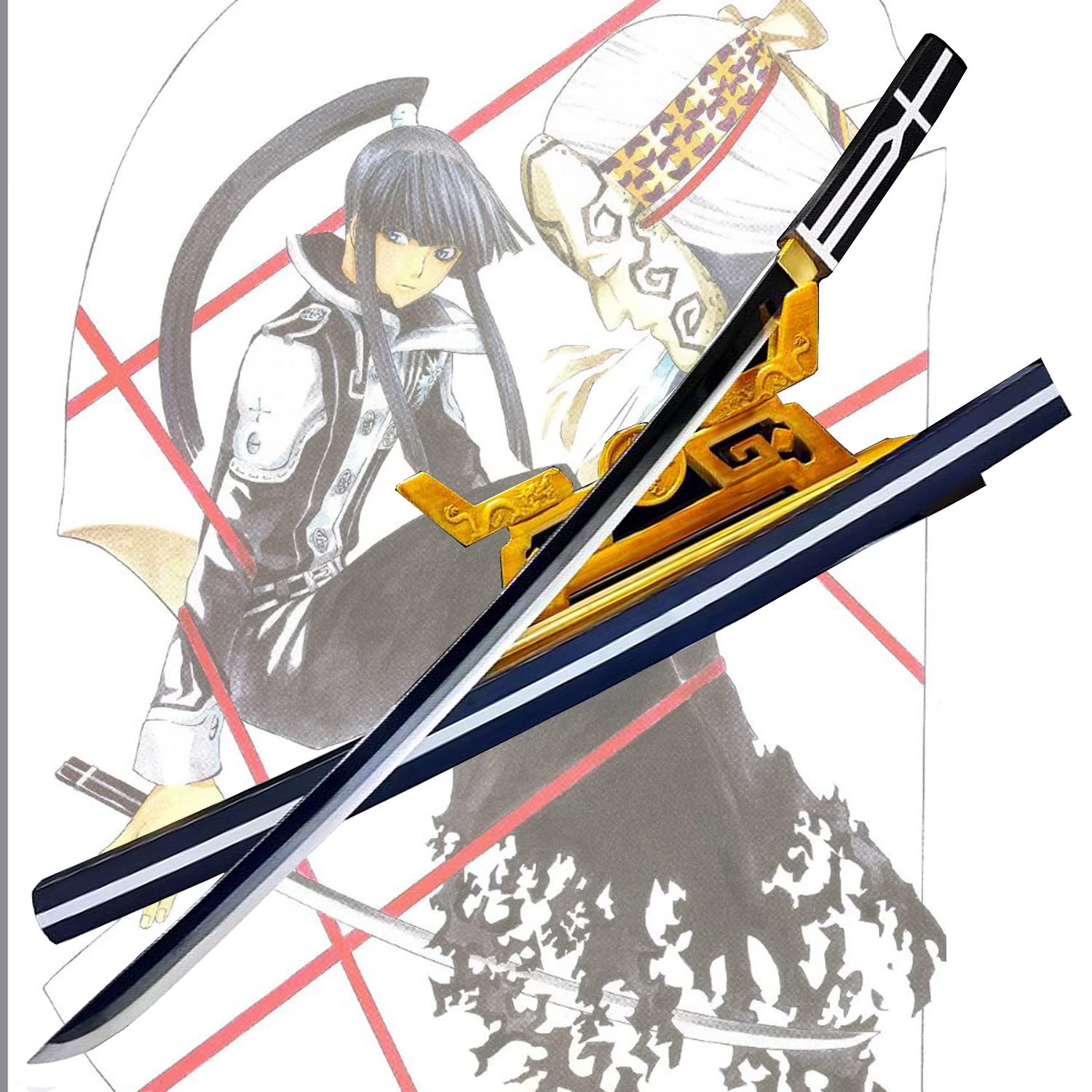 Handmade 1095 High Carbon Steel Demon Slayer Katana Sword - Agatsuma Zenitsu Cosplay Knife, Sharp Japanese Anime Sword, Real Weapon for Collection & Display - Perfect for Anime Fans, Cosplay Events & Martial Arts Training