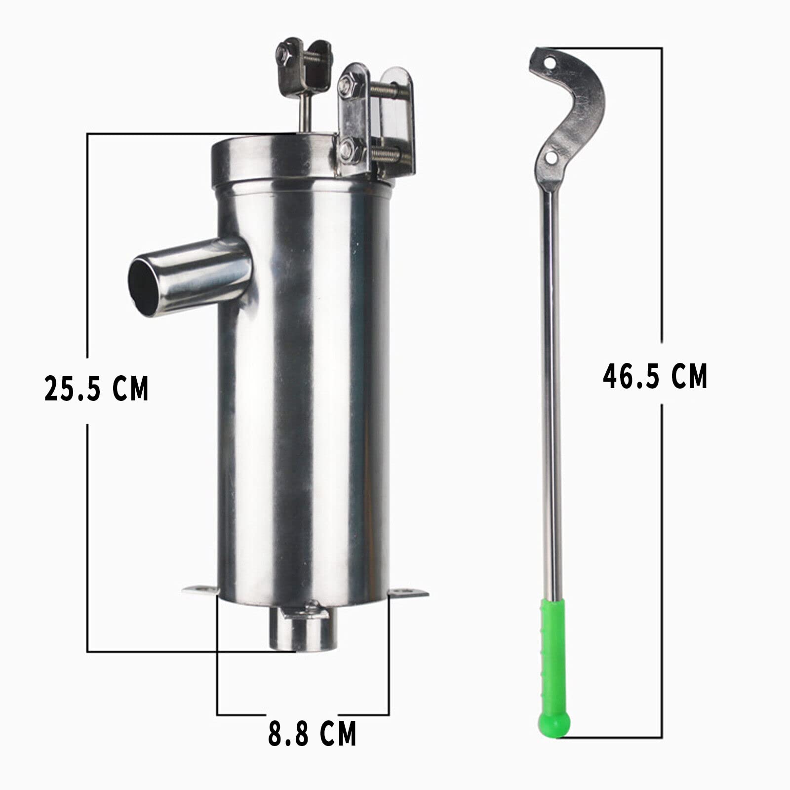 Stainless Steel Manual Water Pump for Home, Garden, Patio - Outdoor Hand Pump for Water Fountains, Irrigation & DIY Projects