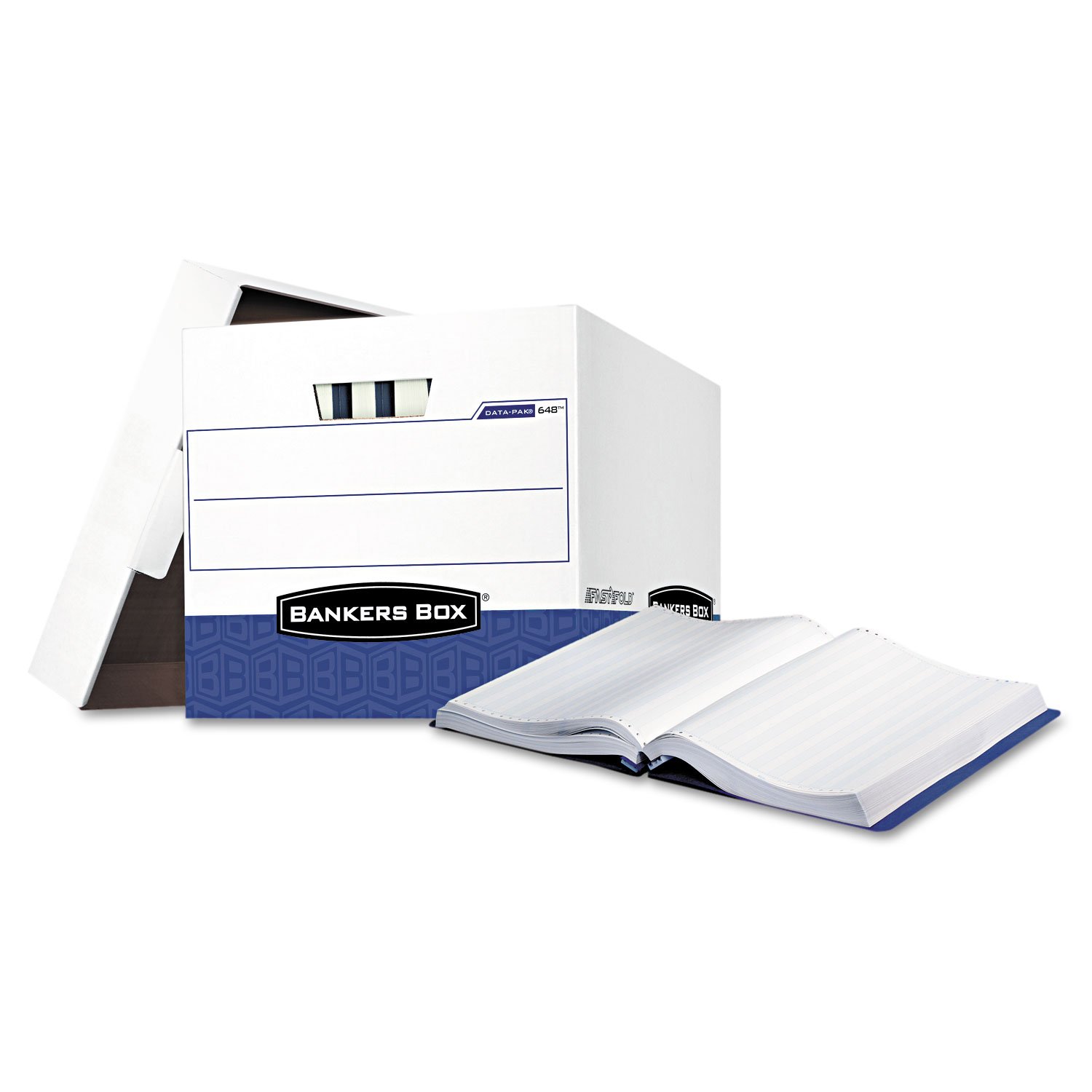 Bankers Box FEL00648 Data-Pak Storage Box - Secure File Organizer for Office Documents, Financial Records & Home Filing - Perfect for Small Business, Tax Records & Archival Storage