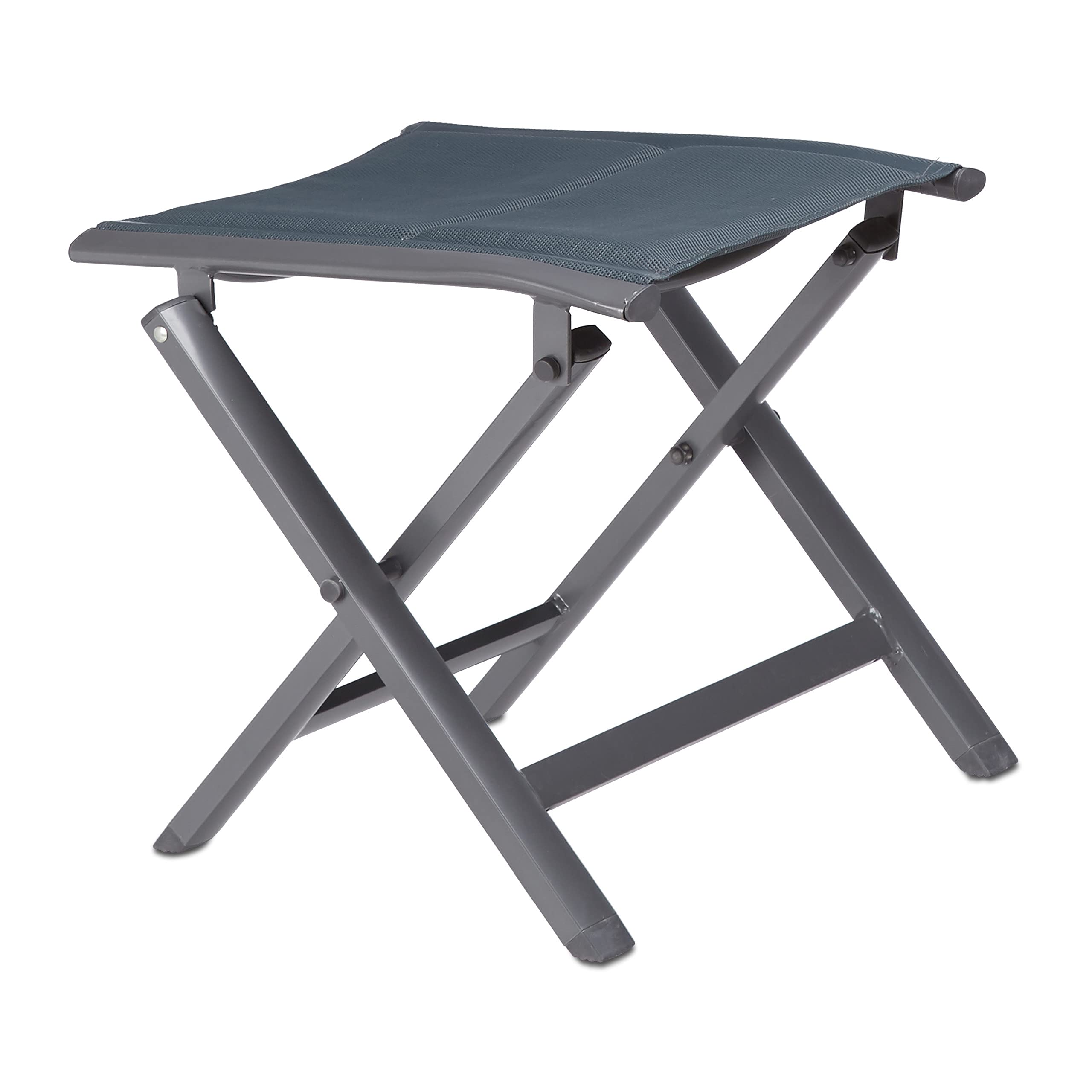 Lightweight Aluminum Folding Stool with Padded Seat - Portable Camping, Garden, Outdoor Stool (41x48x41cm, Grey) - Perfect for Picnics, Beach, Fishing & Backyard Relaxation