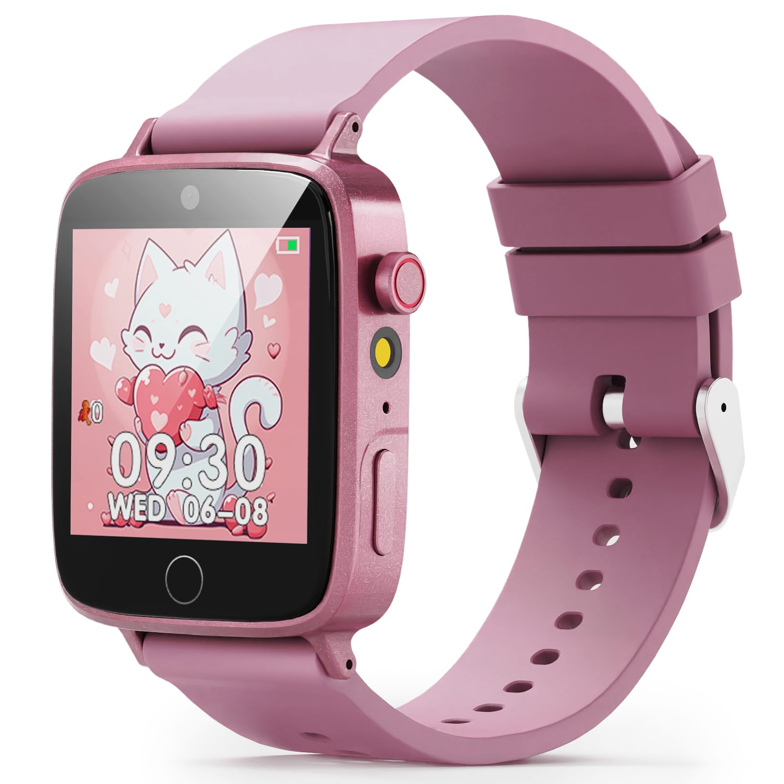 ZUODUN Smart Watch for Kids Girls Age 4-12 - Waterproof Camera Watch with 26 Puzzle Games, Alarm Clock, Pedometer, Audiobook & Learning Cards | Perfect Birthday Gift for 8 9 10 Year Old Girls | Ideal for School, Playtime & Outdoor Activities