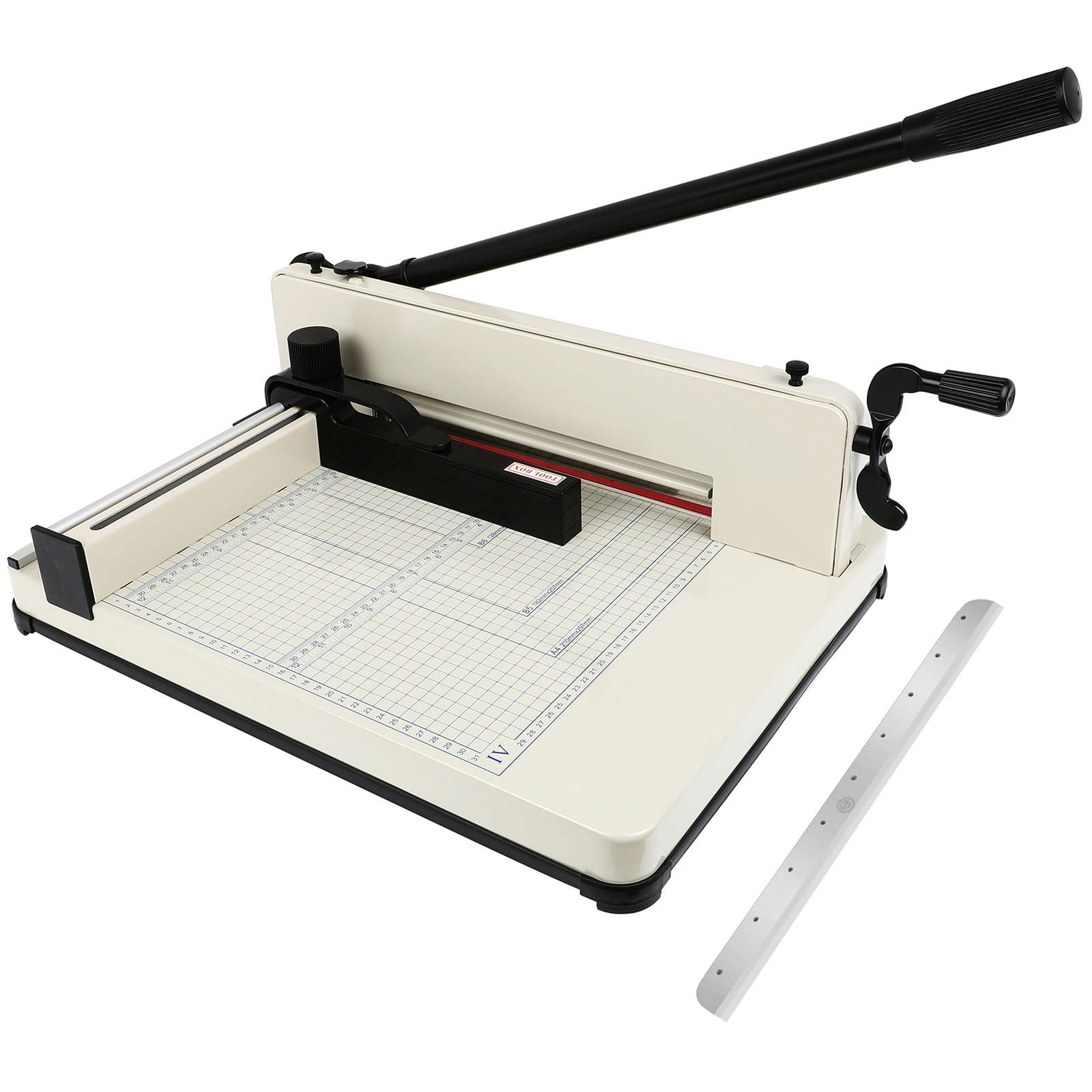 Heavy Duty 17 Inch Guillotine Paper Cutter with Free Replacement Blade - 400 Sheet Capacity Paper Trimmer for Cardstock, Scrapbooking, Office, Home & School Use | Perfect for Crafting, Document Cutting and DIY Projects