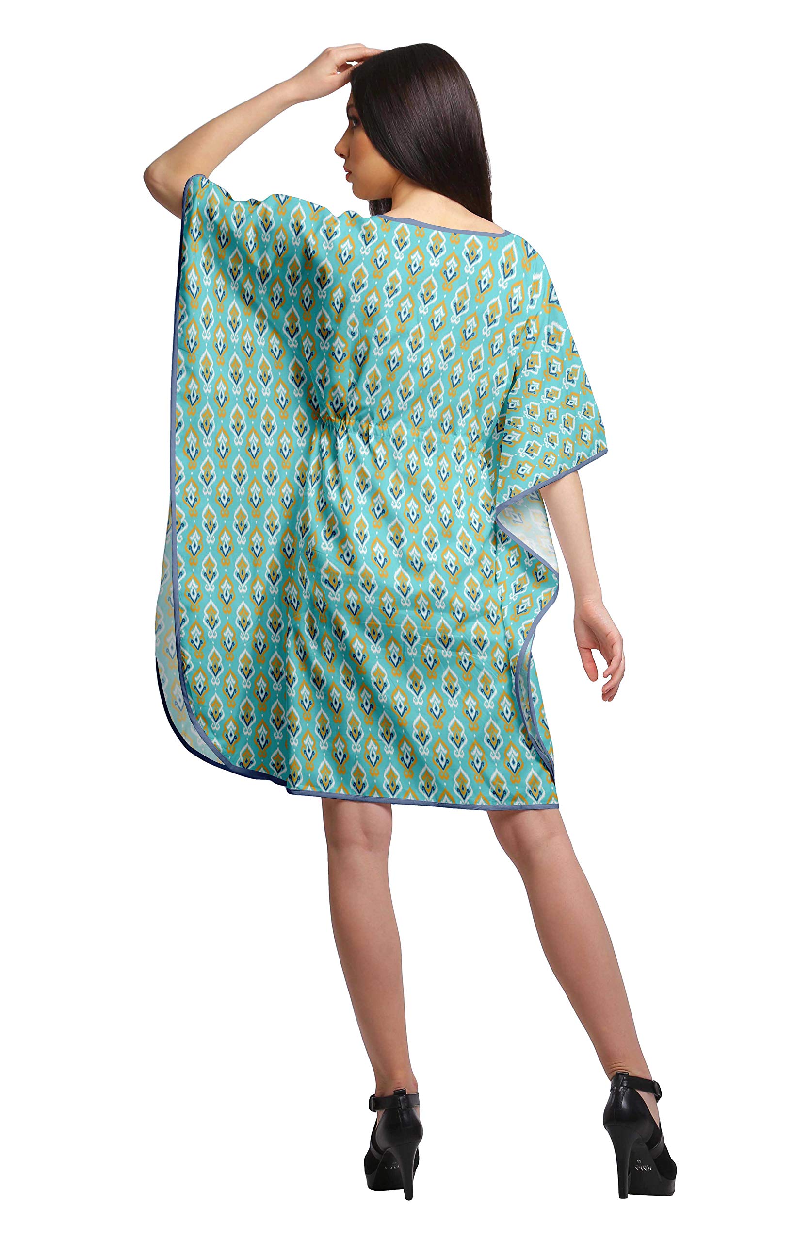 **Women's Moomaya Printed Beach Kaftan Dress - Flowy Bikini Cover Up & Plus Size Caftan for Pool, Vacation & Summer Outfits**