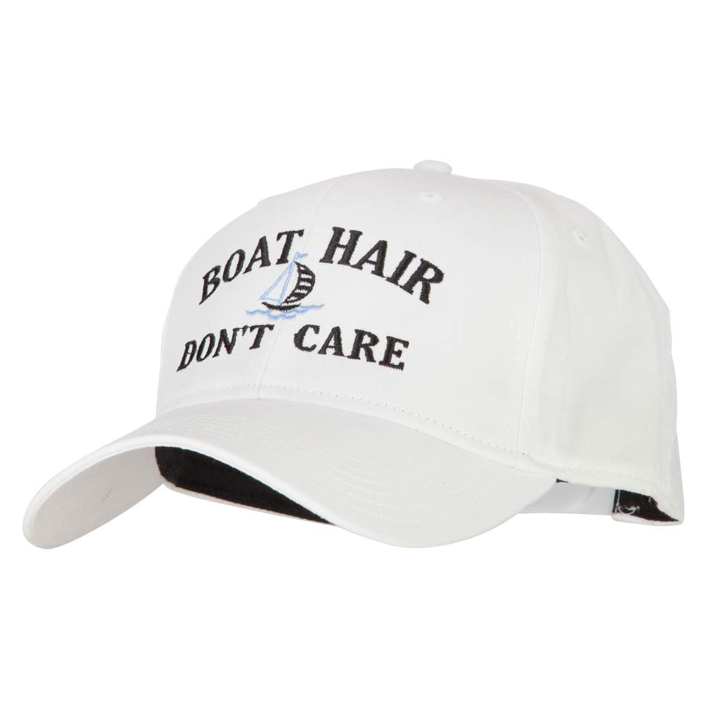 Boat Hair Don't Care Embroidered Cotton Baseball Cap - Adjustable Solid Pro Hat for Men & Women - Perfect for Boating, Fishing, and Outdoor Activities