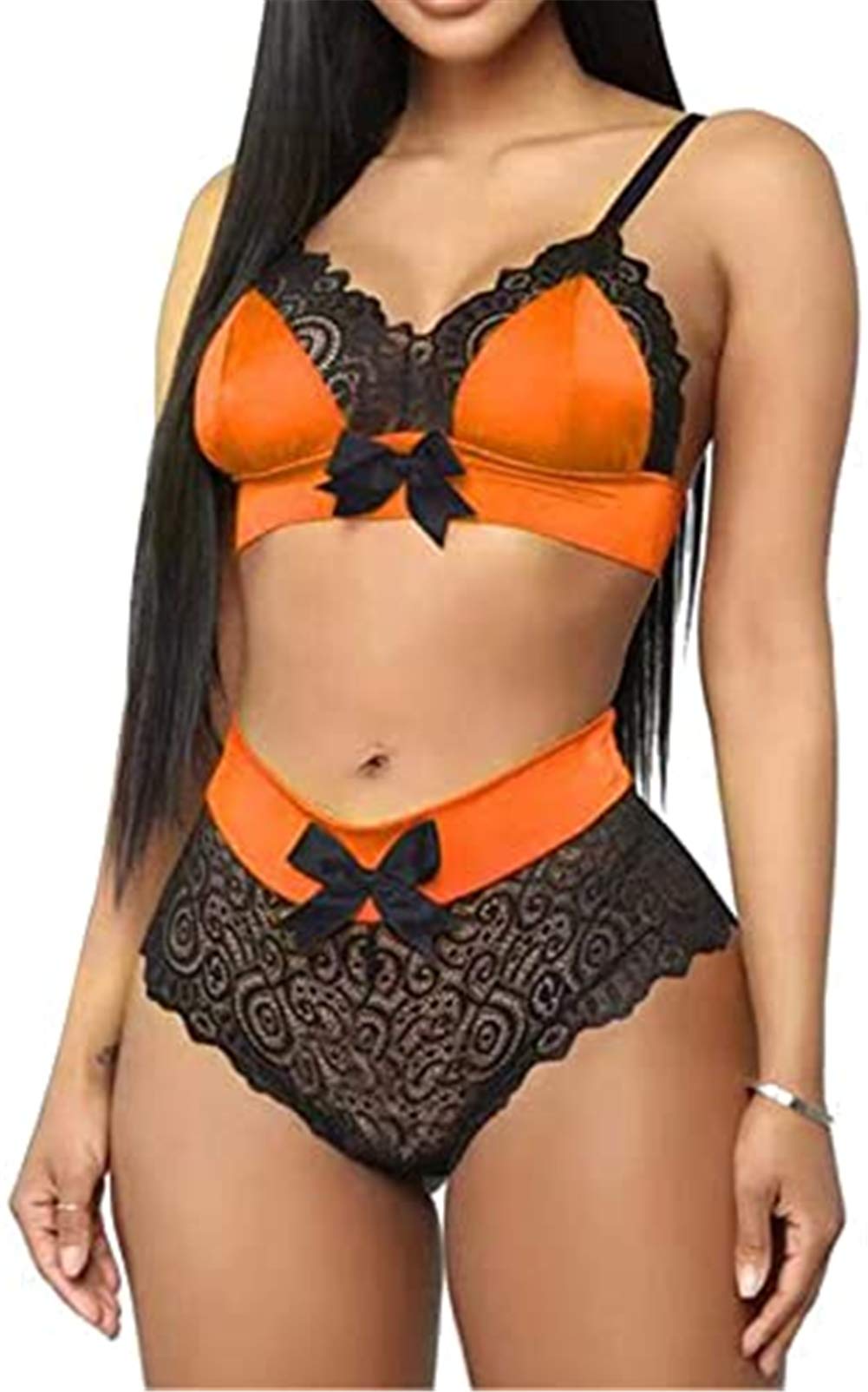 Sexy Lace Bra and Panty Set for Women - 2 Piece Lingerie Nightwear, Babydoll Bodysuit - Perfect for Valentine's Day, Honeymoon & Romantic Nights