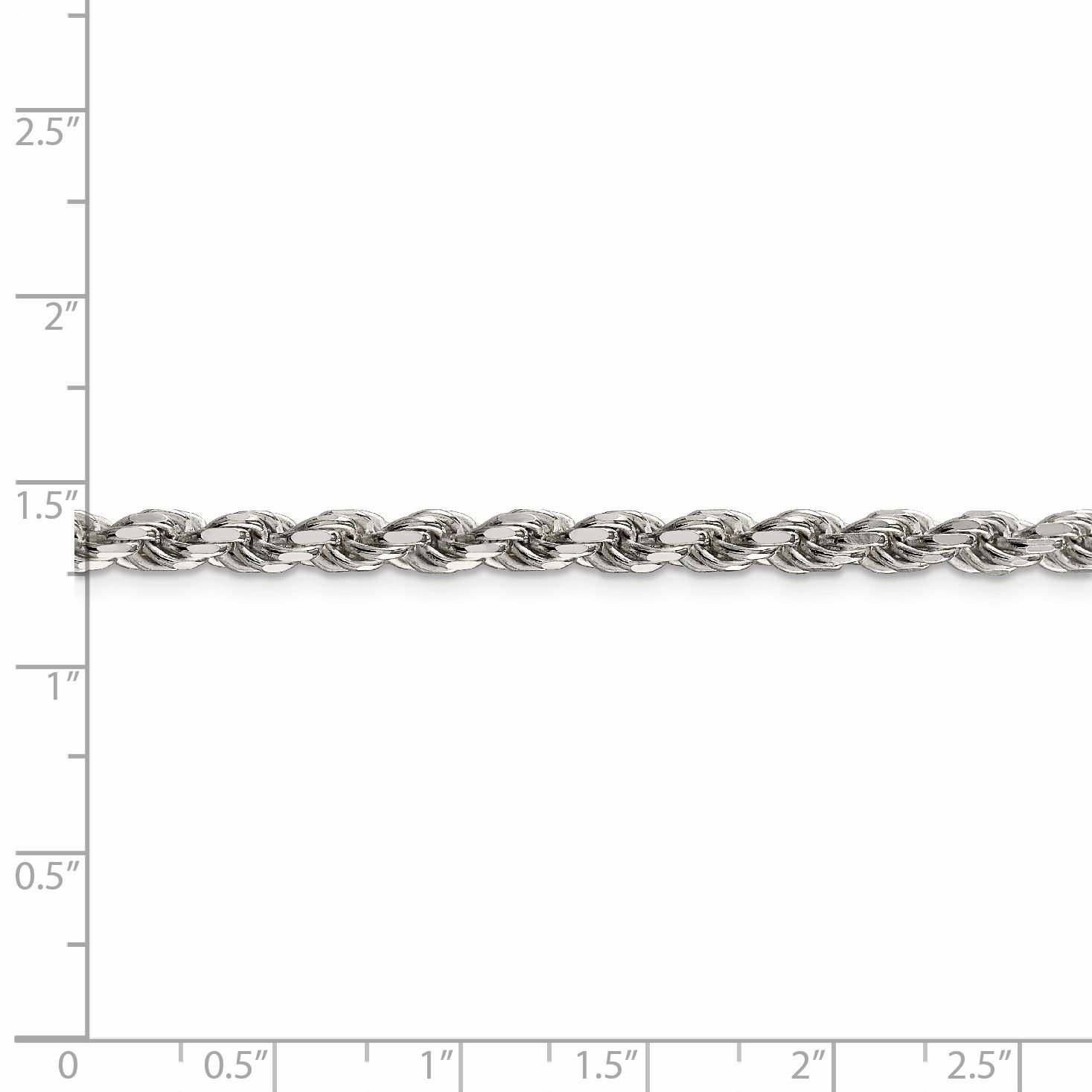 Sterling Silver 4.25mm Diamond-Cut Rope Chain Necklace for Men & Women - Perfect for Layering, Gifts & Everyday Wear
