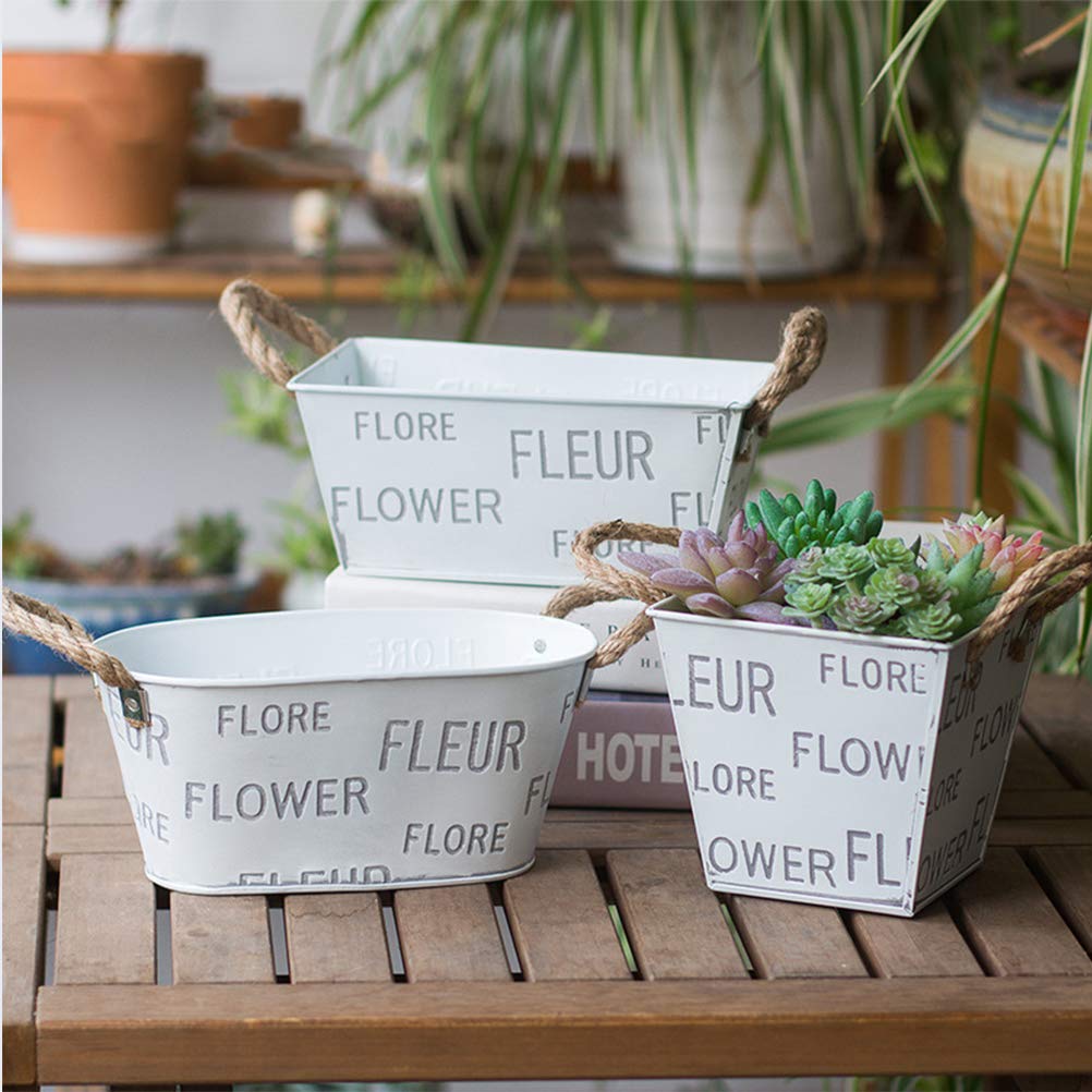 DOITOOL 3-Pack Flower Pots - Small Planters for Succulents, Herbs & Indoor Plants - Decorative Ceramic Flower Holders for Home, Office & Garden Decor