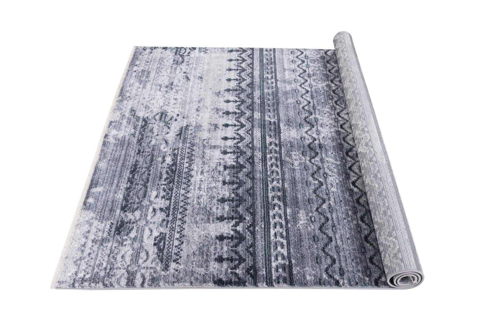 Allstar 5x7 Southwestern Black Storm Area Rug (6'11