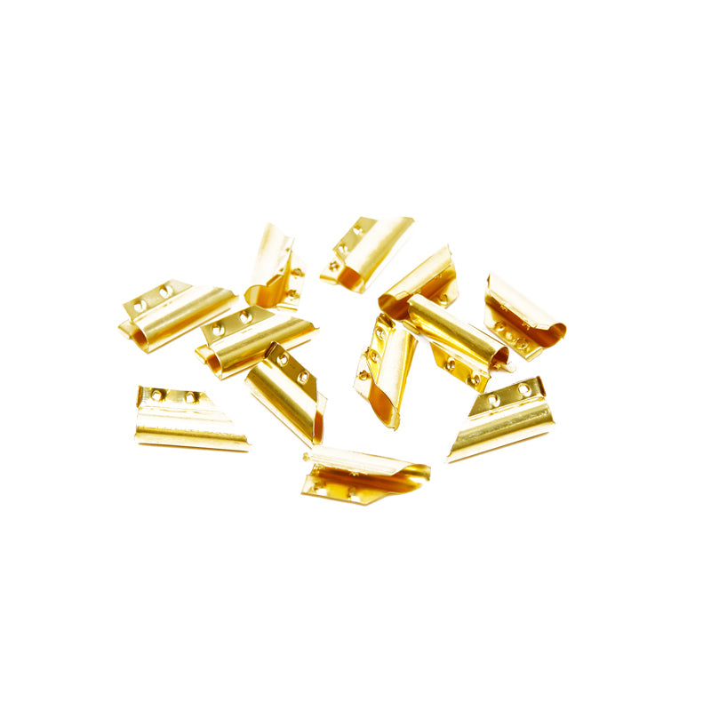 IPC Pulex Brass End Clips 12 Pack - Heavy Duty Copper Alloy Fasteners for Electrical Wiring, DIY Projects & Industrial Use - Secure Cable Management for Home, Office and Workshop Applications