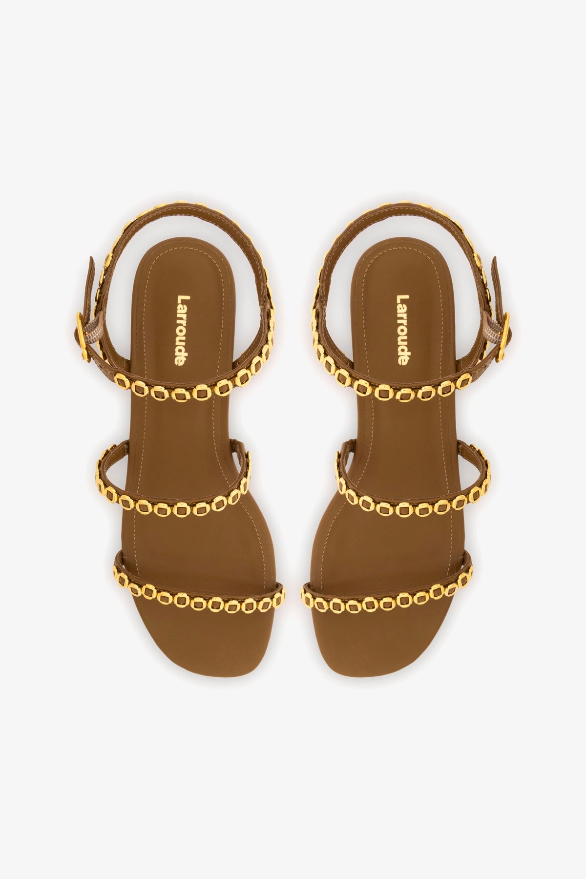 Milanina Women's Flat Sandals - Genuine Russet Leather Comfortable Summer Sandals for Beach, Walking & Casual Outfits