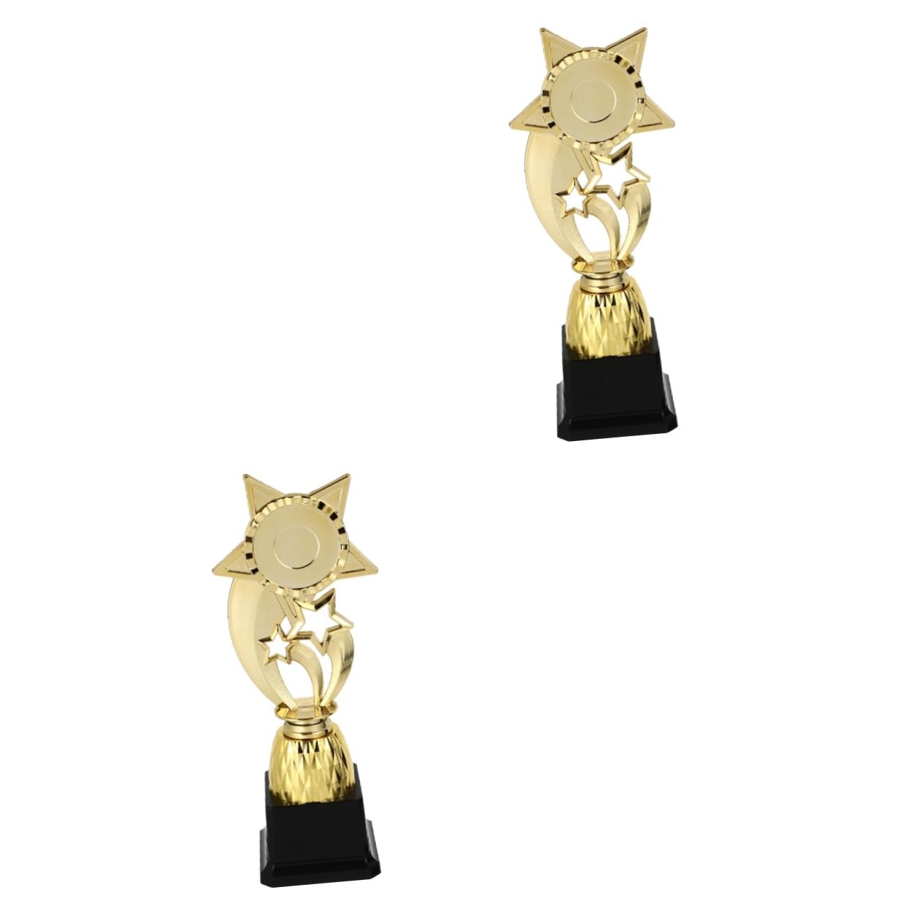 Yardwe Mini Plastic Game Trophies - 12 Pack Small Star Awards for Party Favors, Classroom Prizes, Sports Events & Office Desk Decor | Perfect for Kids, Students & Team Celebrations