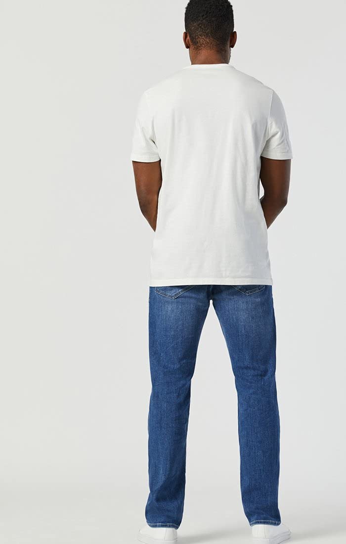 Mavi Men's Marcus Regular Rise Slim Straight Leg Jeans - Comfortable Denim Pants for Casual Wear, Office & Everyday Outfits