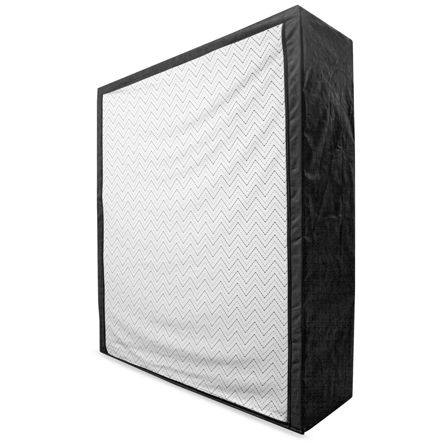 Ambesonne Herringbone Portable Fabric Wardrobe with Shelves - 59