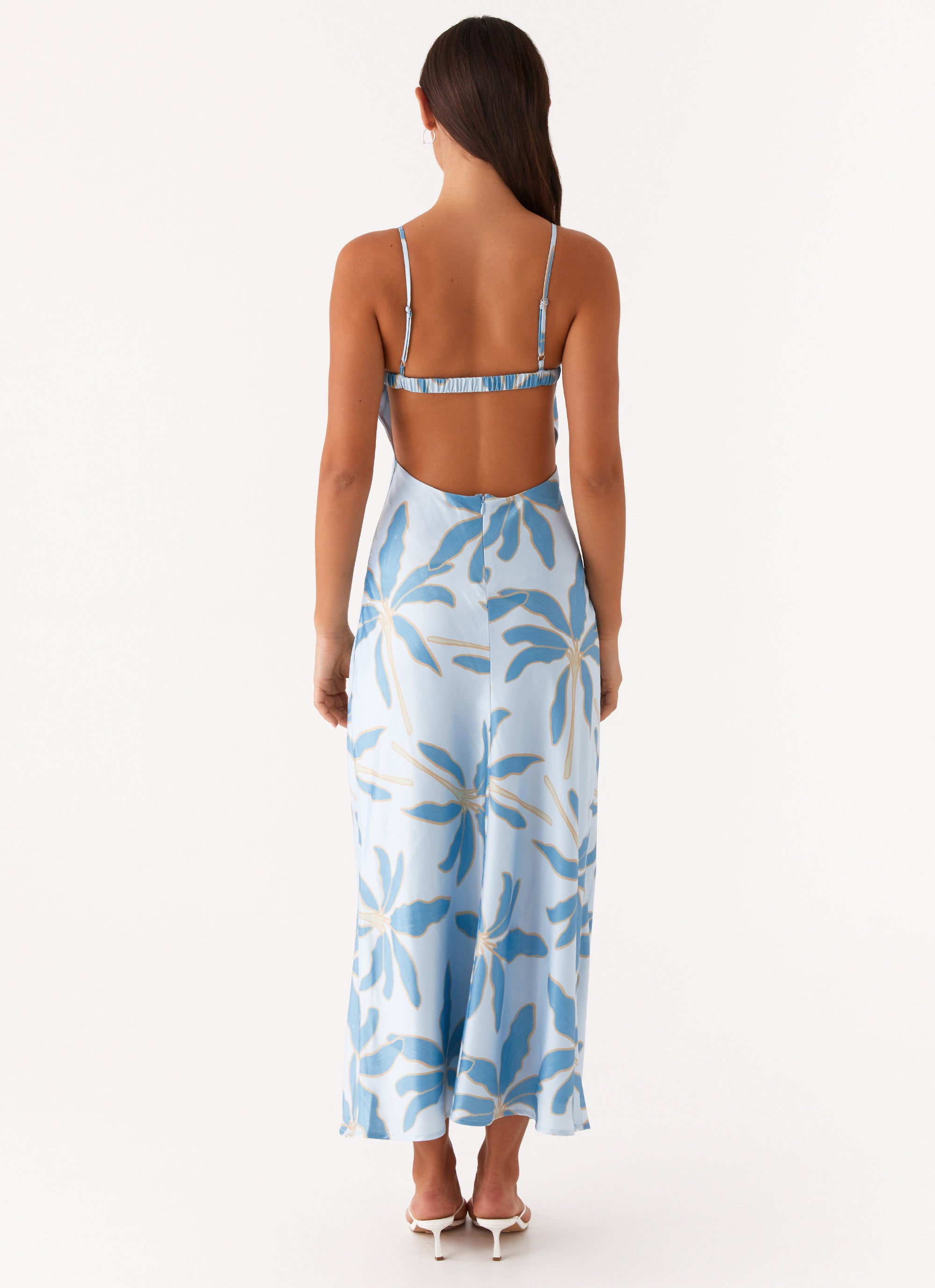 Elegant Alisha Midi Dress in Opulent Blue - Perfect for Weddings, Parties & Special Occasions