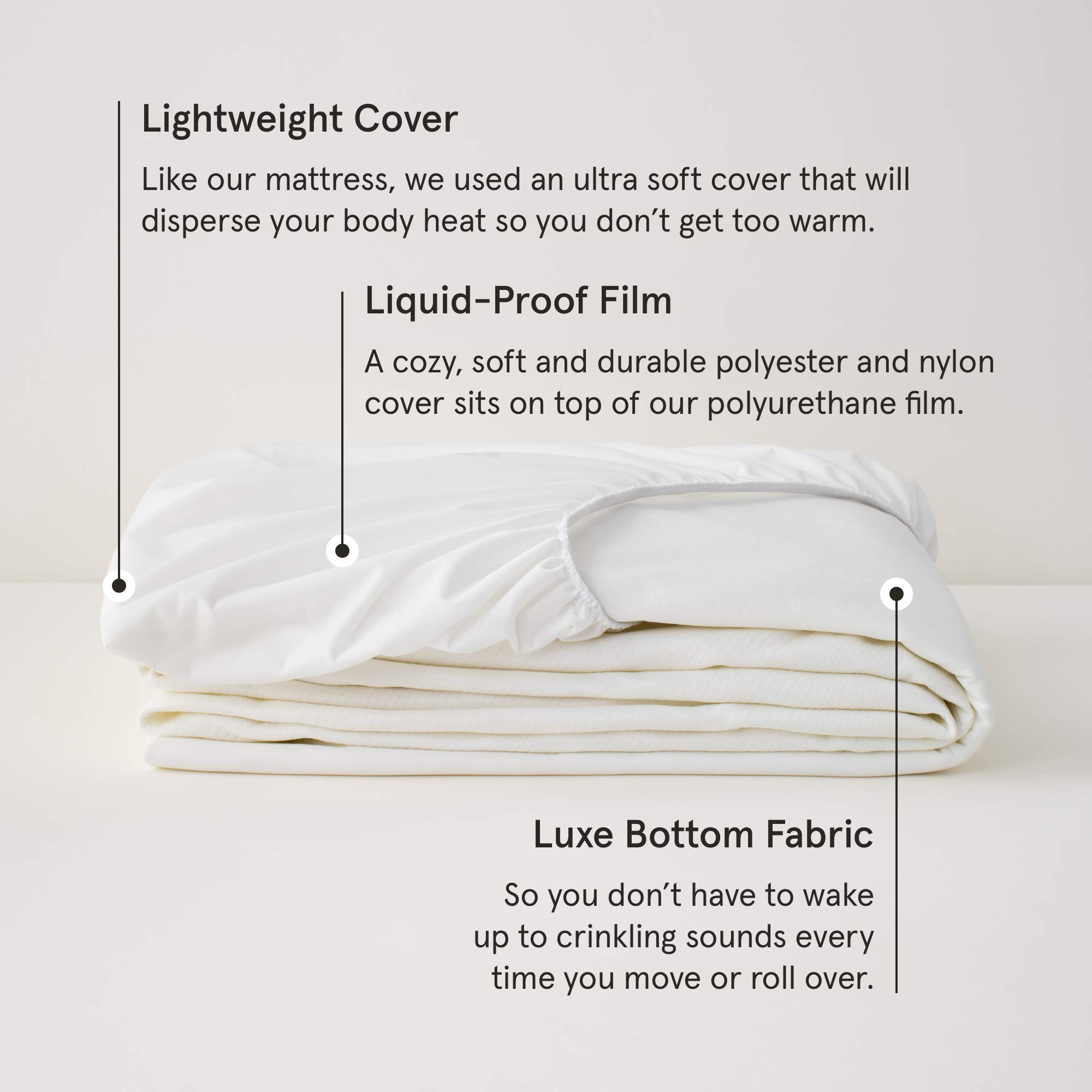 Tuft & Needle Twin XL Mattress Protector - Waterproof & Breathable, Noiseless Sleep, Hypoallergenic Fitted Sheet Style, Soft Comfort for Allergies & Sensitive Skin - Perfect for Kids, Adults & Guest Beds