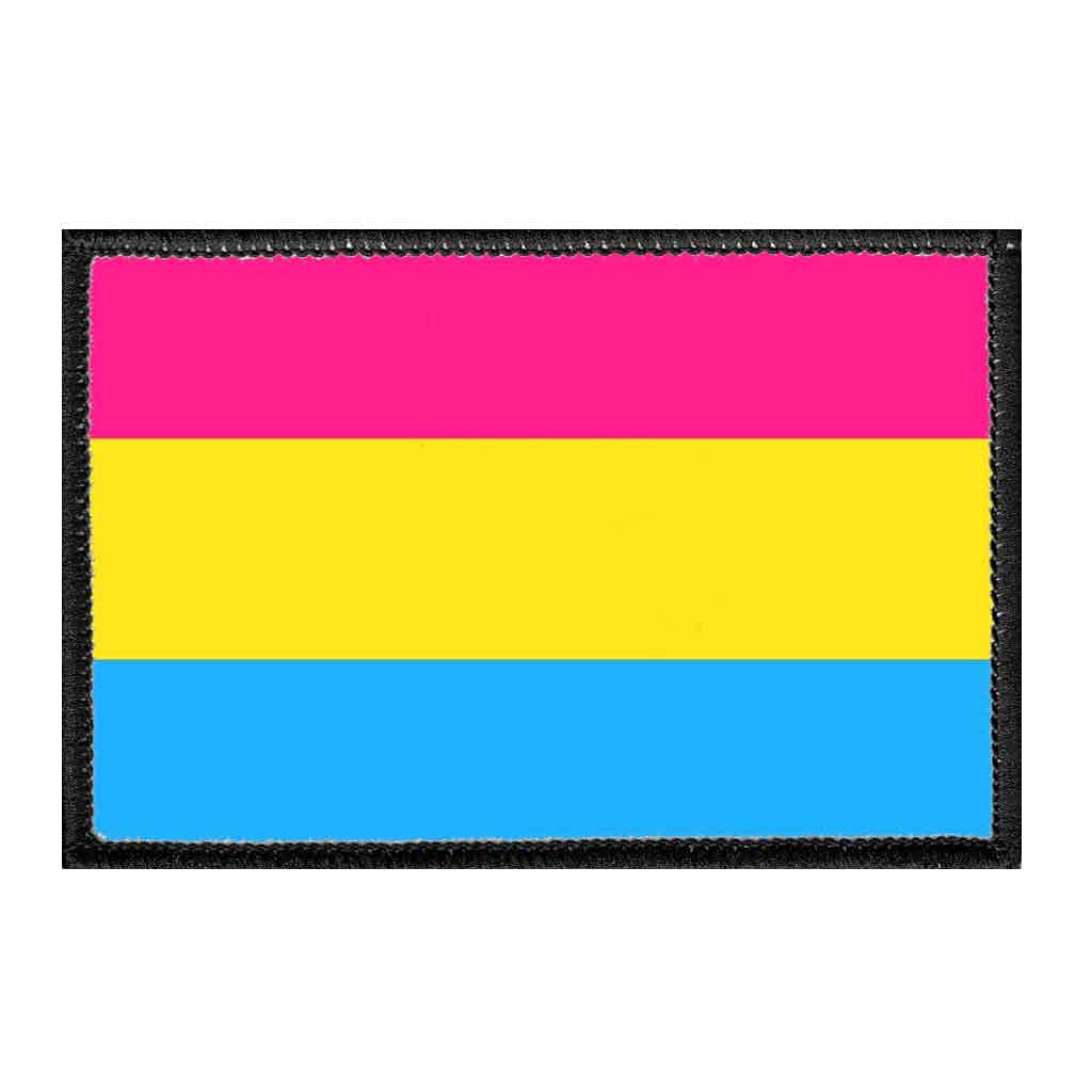 Pansexual Pride Flag Patch - 2x3 Inch Hook and Loop Backing for Hats, Jeans, Vests & Coats - LGBTQ+ Accessories for Pride Month, Parades & Everyday Wear