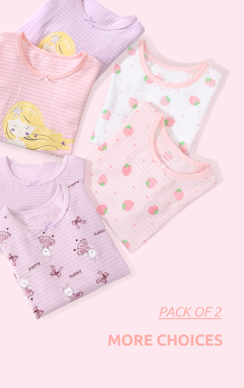 Bangsaur Girls' Cotton Summer Nightgown - Soft Sleep Dress for Kids Ages 3-12 | Comfortable Pajama Dress for Bedtime & Sleepovers