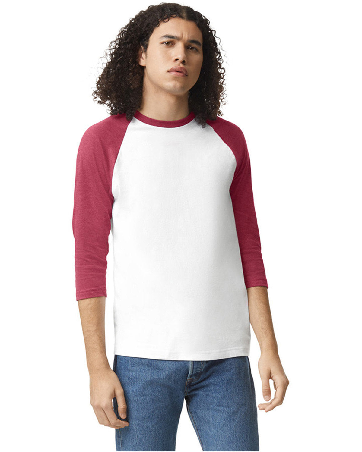 American Apparel 2003CVC Unisex Raglan T-Shirt - Soft Cotton Blend Crewneck Tee for Men & Women | Perfect for Casual Wear, Gym, and Everyday Outfits