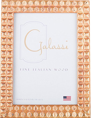 Handmade Italian Wood Photo Frame 4x6 Inch - Gold Nugget Design - Premium Quality Picture Frame for Wall & Table Display - Home Decor, Wedding, Gift - Model 48646 - Made in USA