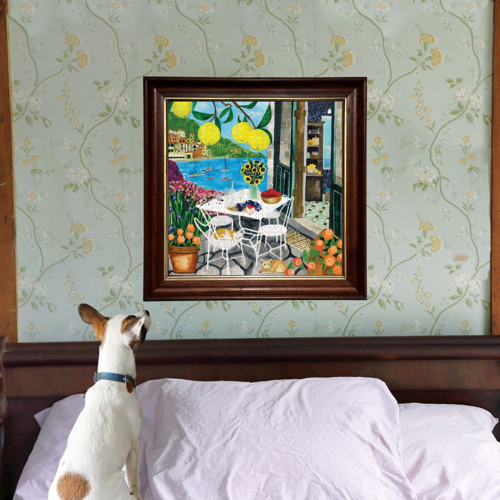 eeBoo Cats in Positano 1000-Piece Jigsaw Puzzle for Adults & Families - Italian Village Scenery, Challenging Puzzle Game for Home Decor, Family Bonding & Relaxation