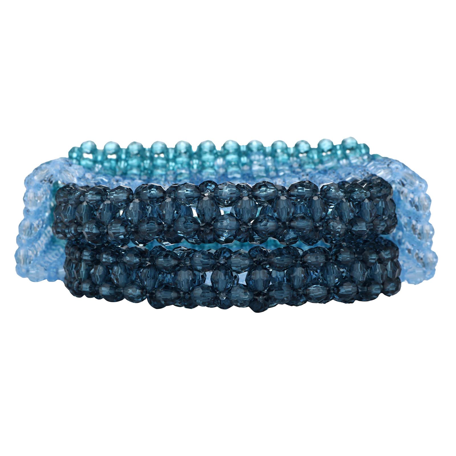 Handmade Gradient Transparent Blue Beaded Acrylic Mini Purse for Women - Elegant Evening Handbag, Wedding Clutch, Beach Tote & Party Accessory | Perfect for Special Occasions, Date Nights & Summer Outings