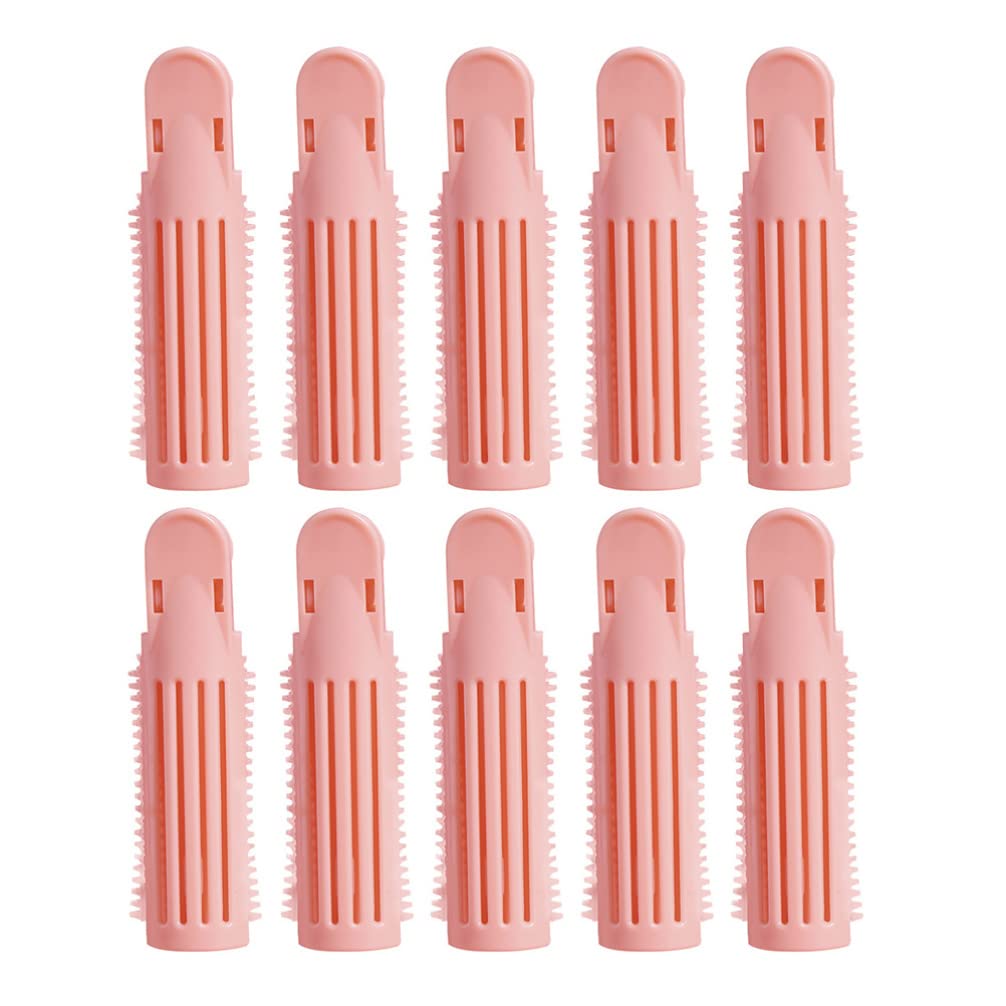 FOMIYES 10pcs Hair Root Clips & Rollers Set - Volumizing Bangs & Roots Hair Styling Tools with ABS Natural Hairbrush for Wavy Hairstyles - Perfect for Salon, Home Use & Travel Styling