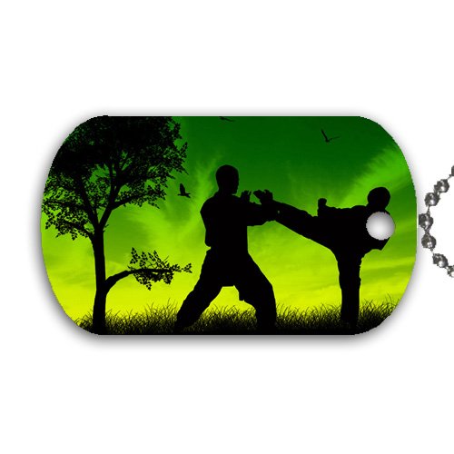 Karate Dog Tag Necklace with 30