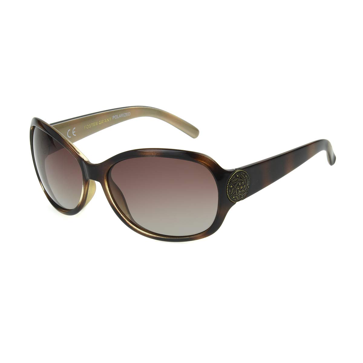Foster Grant Dialogue Sunglasses - Tortoise & Rose Frame, 52mm UV Protection - Stylish & Comfortable for Outdoor Activities, Driving, and Beach Vacations