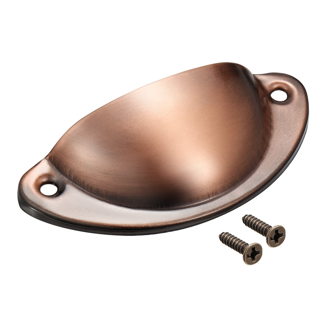 Carbon Steel Cup Pulls for Kitchen Cabinets & Dressers, 2 Pack - Home & Office Use