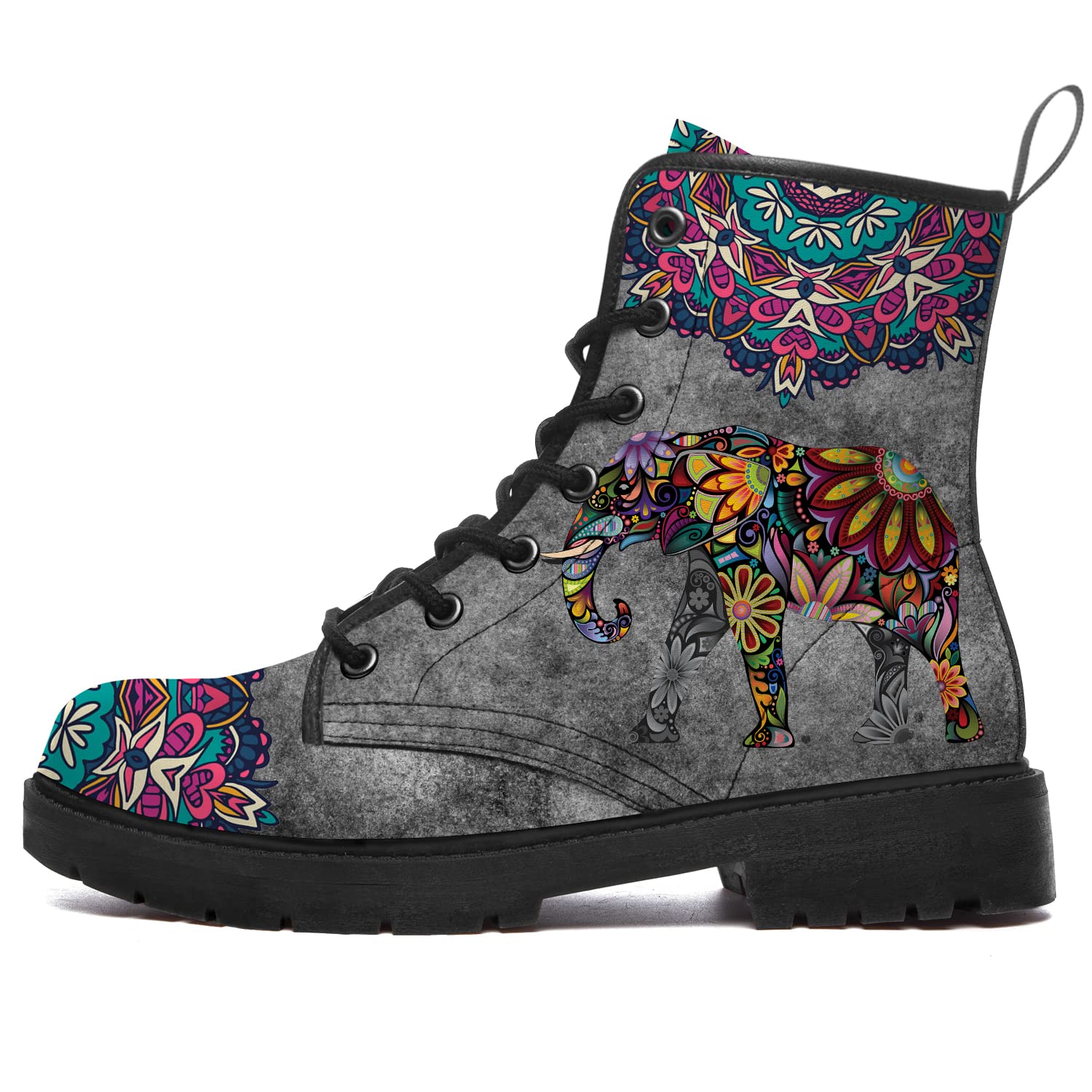 Waterproof Elephant Combat Boots for Women & Men - Lace Up Ankle & Mid Calf Casual Boots - Perfect for Outdoor Adventures, Work & Everyday Wear
