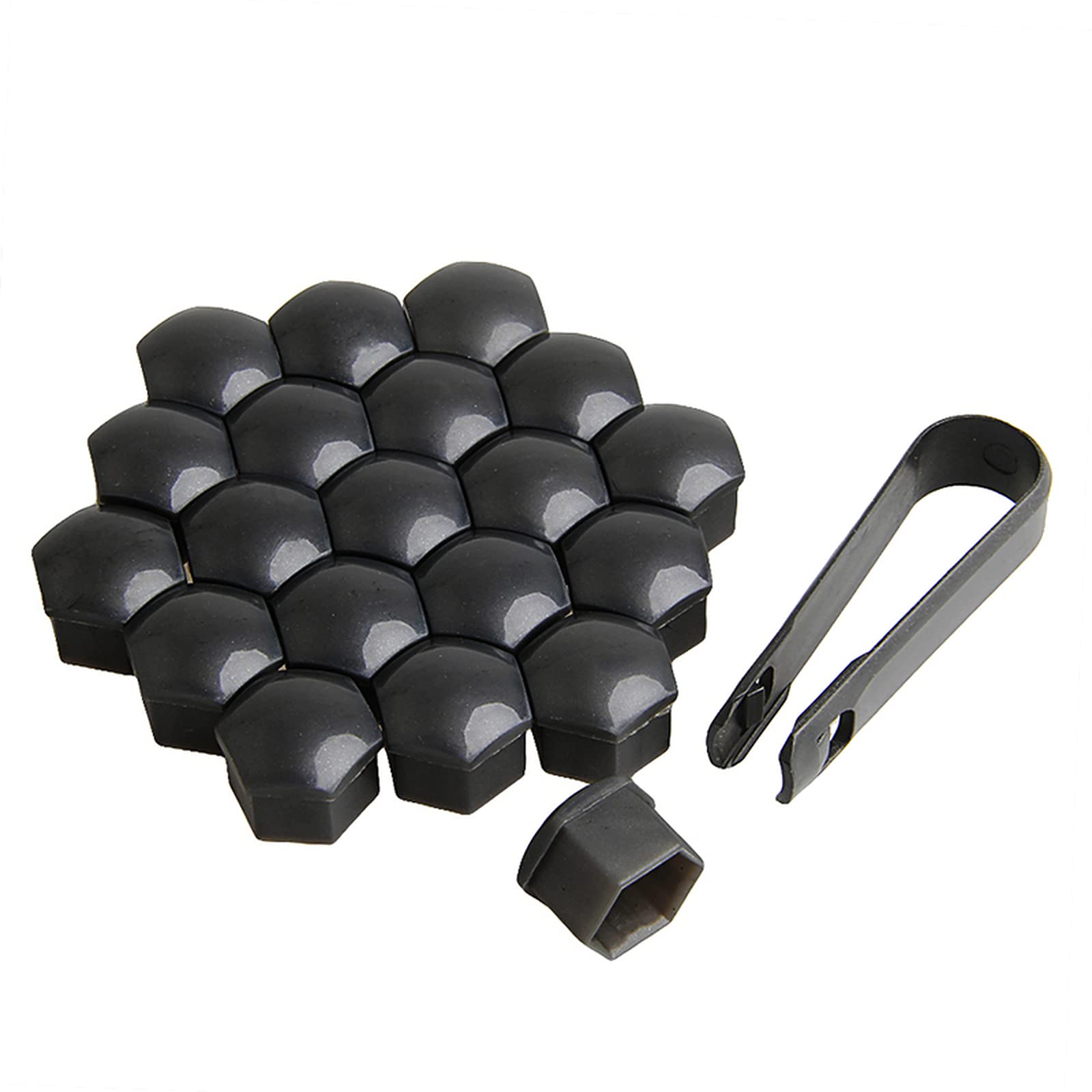 Audi 20x17mm Car Wheels Plastic Nuts with Screw Cap Removal Tools for Easy Wheel Nut Maintenance and Replacement