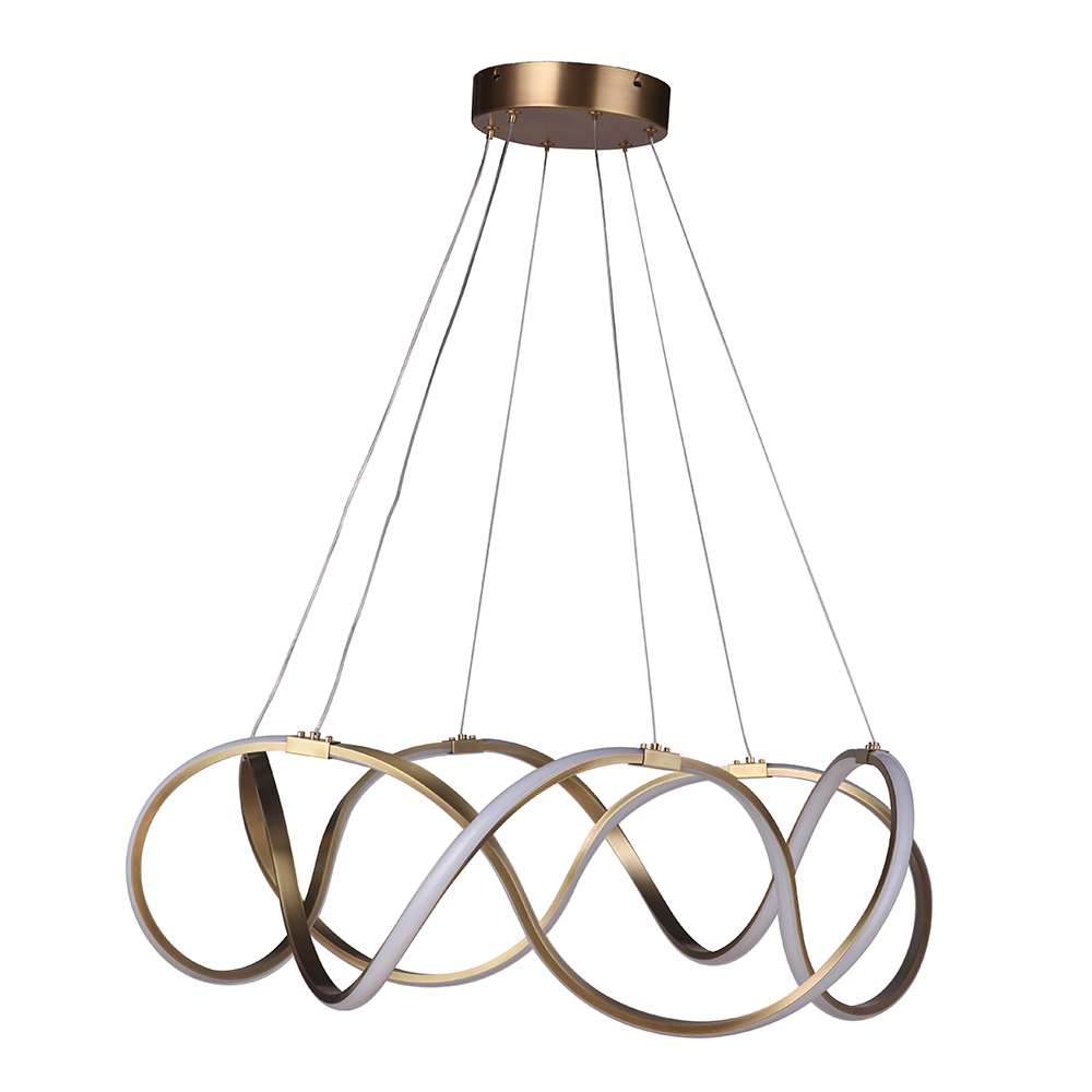 Vintage Trilogy LED Pendant Light - Aged Brass Finish - Modern Industrial Ceiling Lighting for Dining Room, Kitchen Island & Living Room