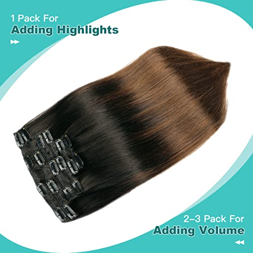 Premium Double Weft Clip-in Human Hair Extensions - 100% Remy Human Hair for Length & Volume | Perfect for Parties, Weddings & Everyday Styling