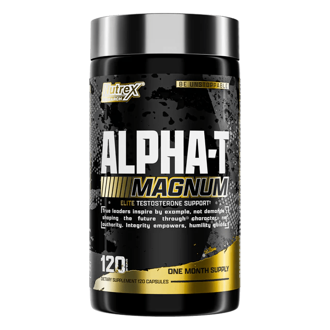 Nutrex Alpha T Magnum Testosterone Booster for Men - Natural Muscle Growth & Strength Supplement - Supports Energy, Endurance & Performance - Ideal for Gym, Workouts & Bodybuilding