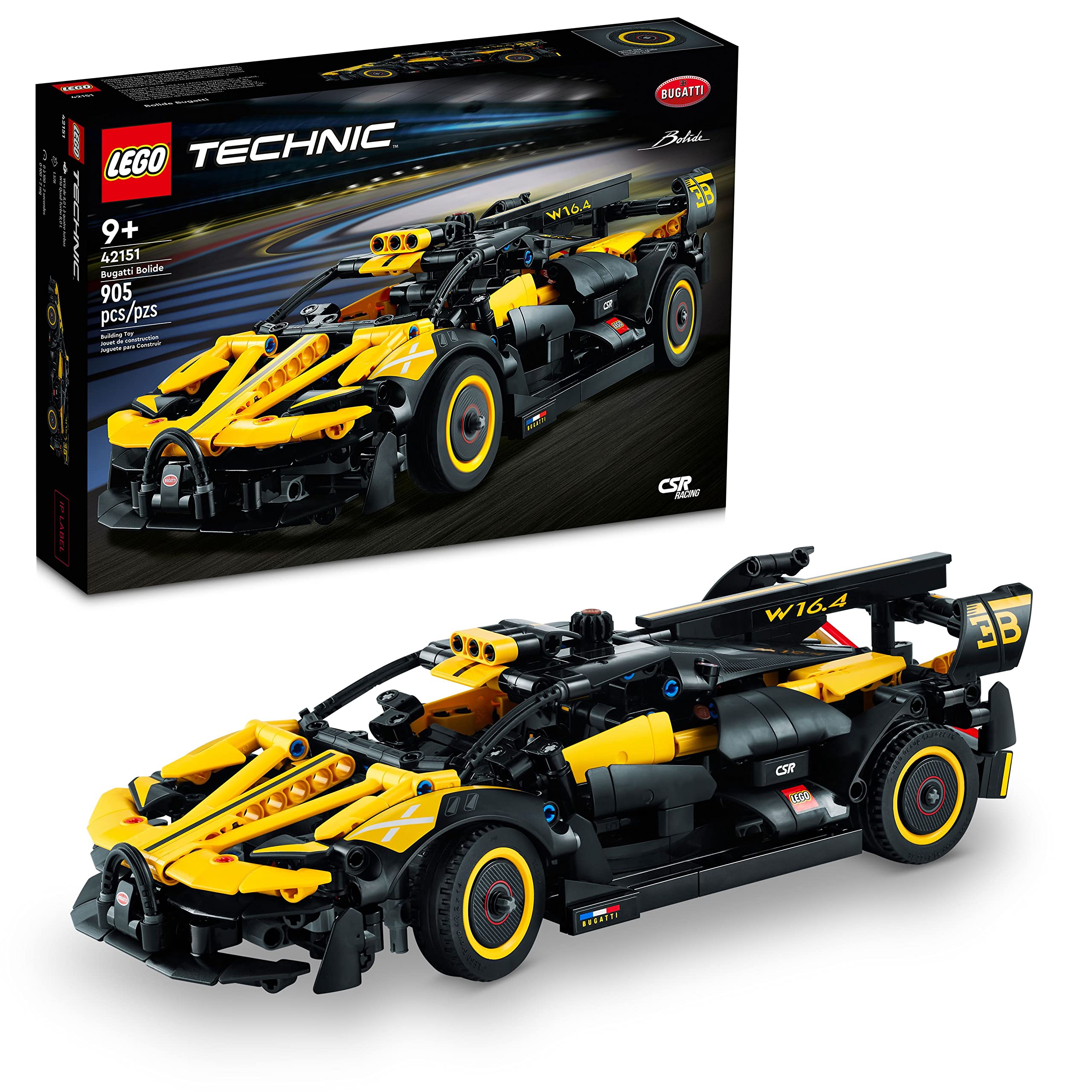 LEGO Technic Bugatti Bolide Racing Car Building Set 42151 - Collectible Sports Car Model Kit for Kids & Teens Ages 9+, STEM Engineering Toy for Boys & Girls - Perfect for Back to School, Birthday Gifts & Racing Enthusiasts